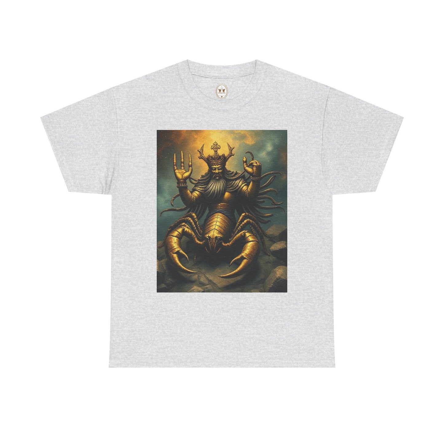 Unisex Heavy Cotton T-Shirt, Desert Scorpio King v1, Zodiac Design