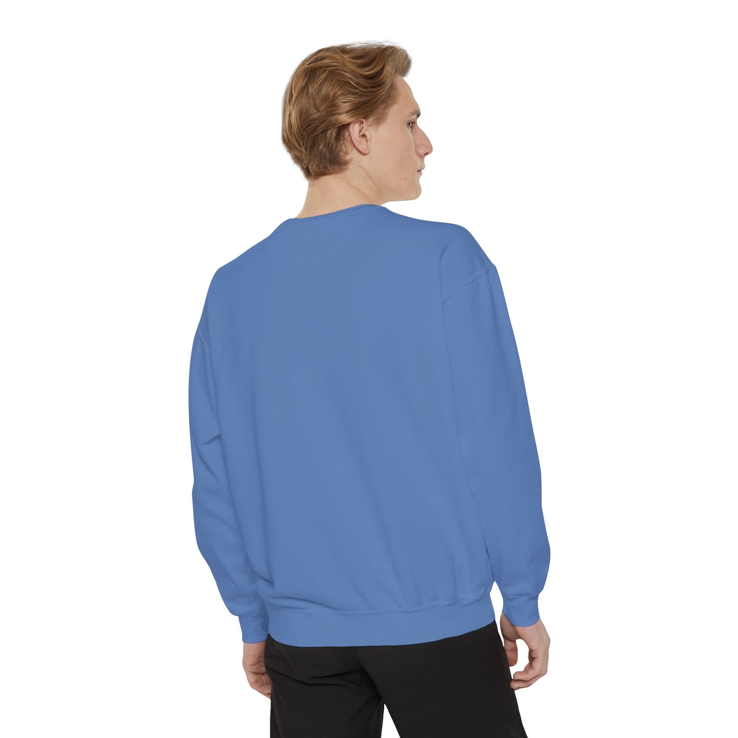 Garment-Dyed Sweatshirt, Unisex, Space Symbol Design, Gemini
