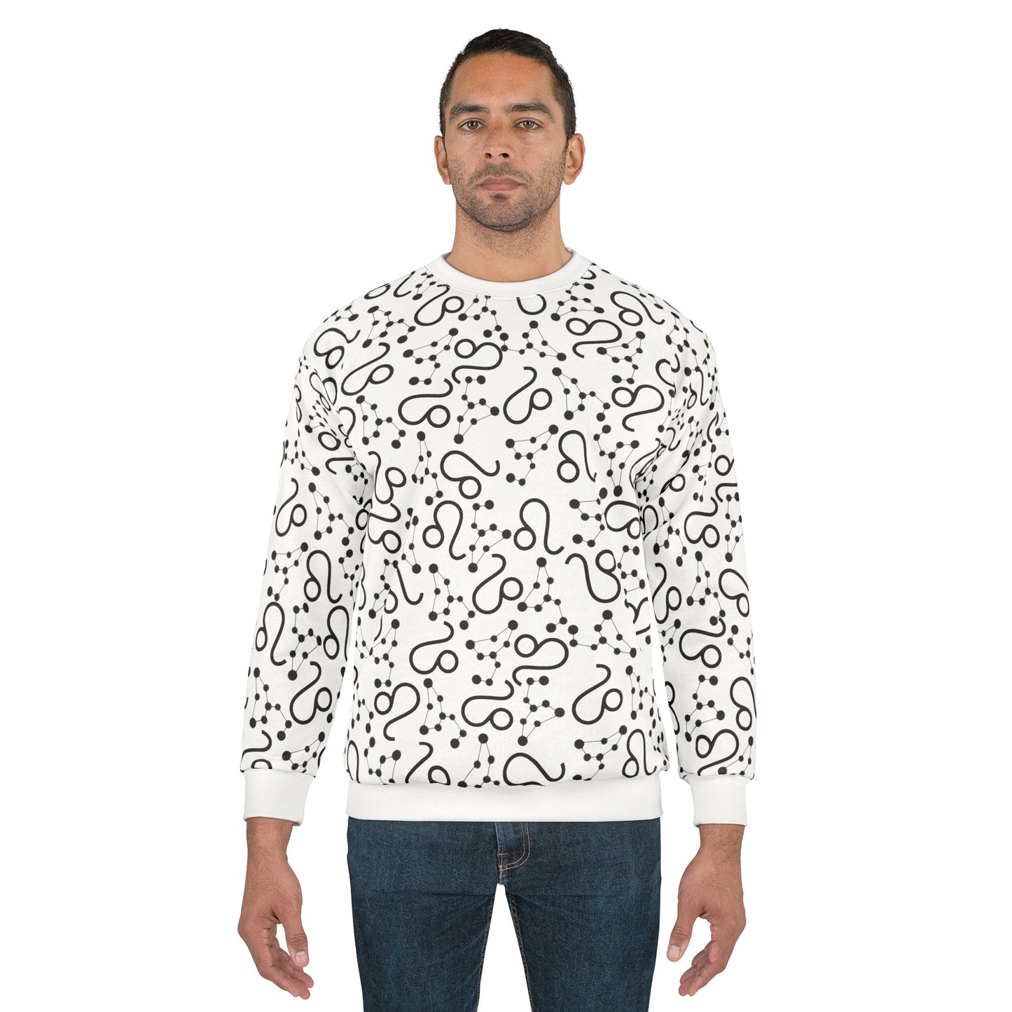 Zodiac AOP Unisex Sweatshirt Leo Zodiac Sign