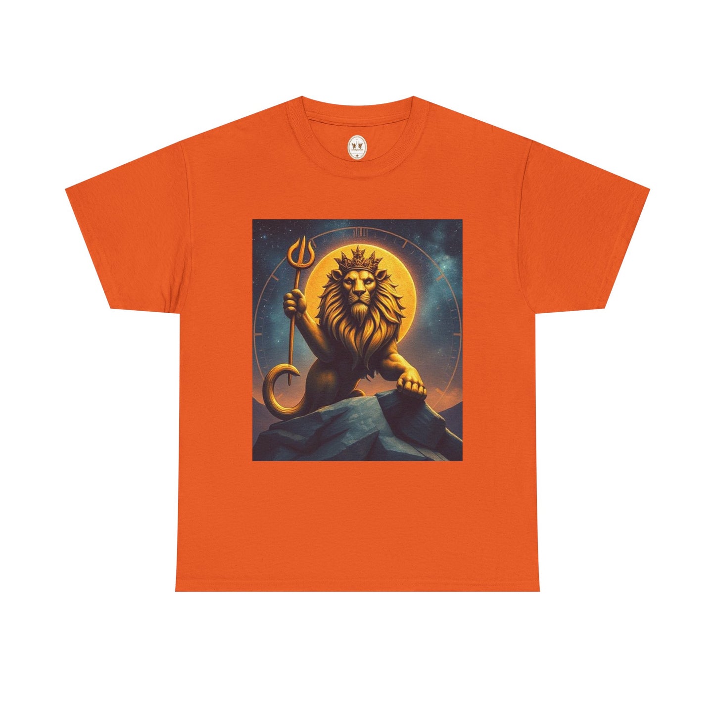 Unisex Heavy Cotton T-Shirt, King of Lions v2, Leo Zodiac Design