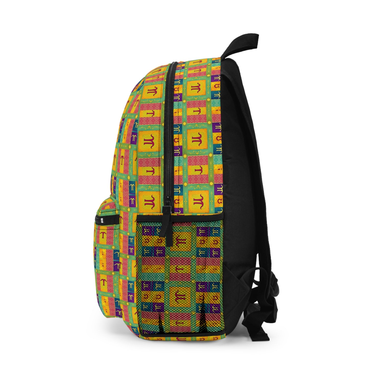 Backpack, Aquarius, Zodiac v2, Shapes Pattern