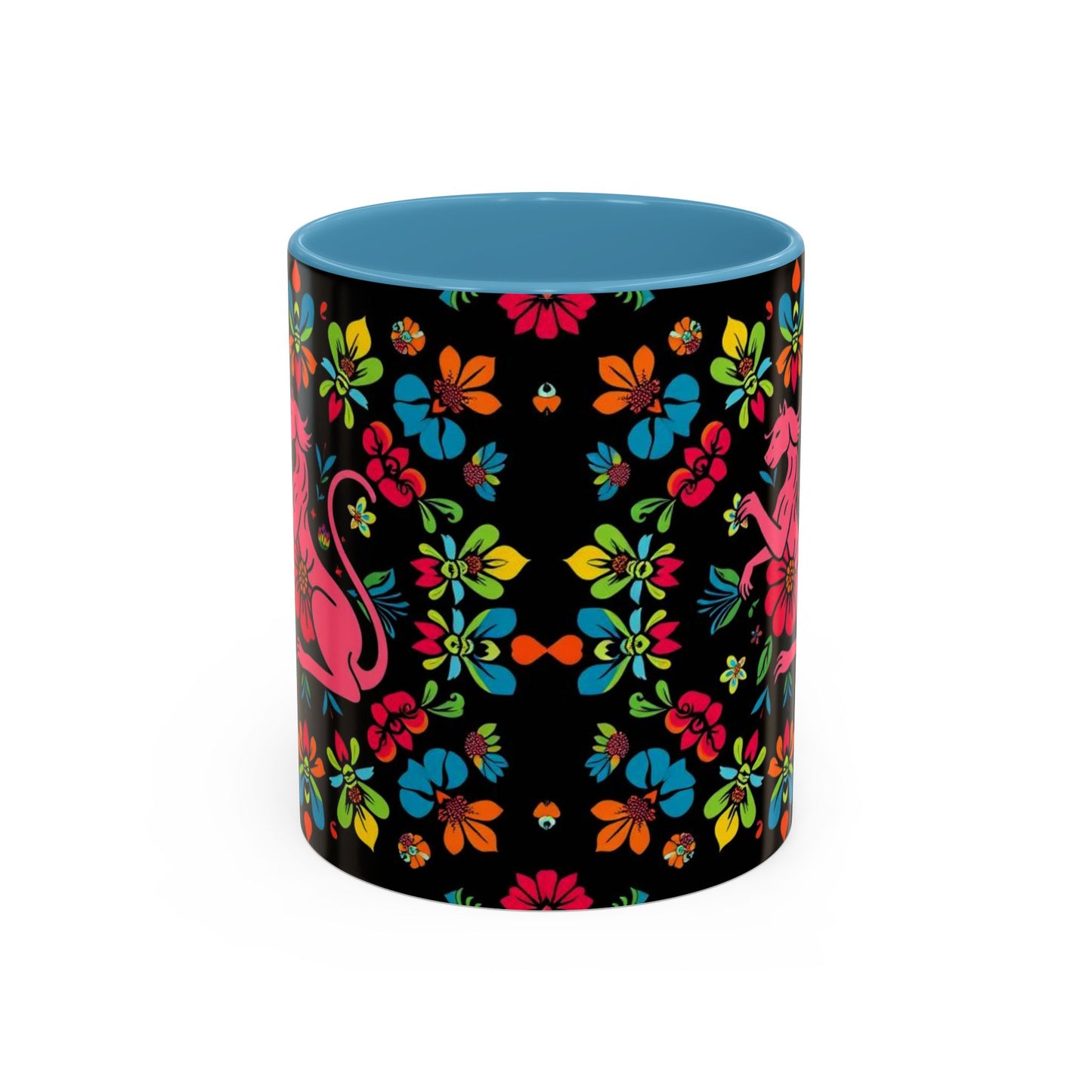 Accent Coffee Mug, Zodiac. Virgo, Flower Pattern, (11, 15oz)