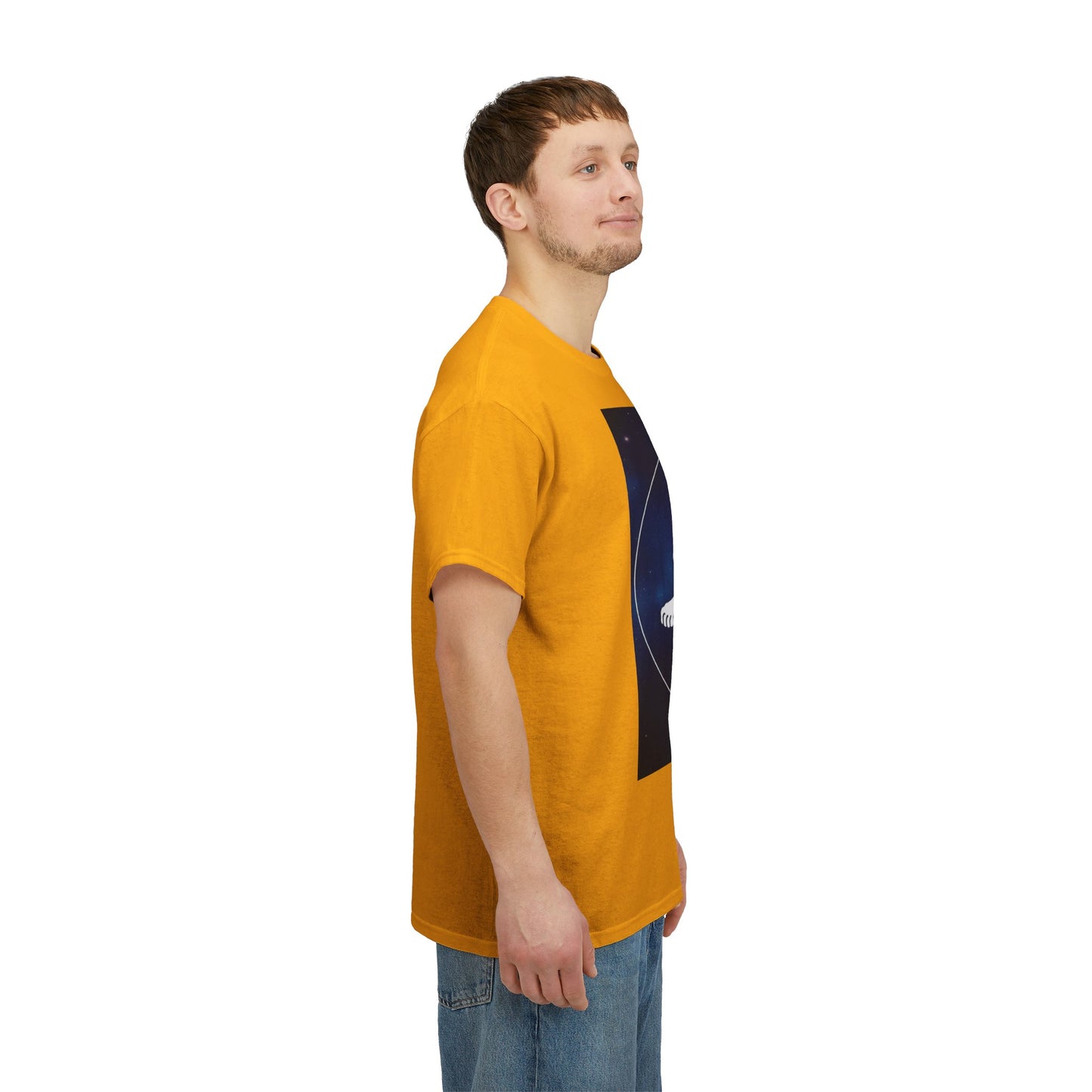 Unisex Heavy Cotton T-Shirt, Space Lion v1, Leo Zodiac Design