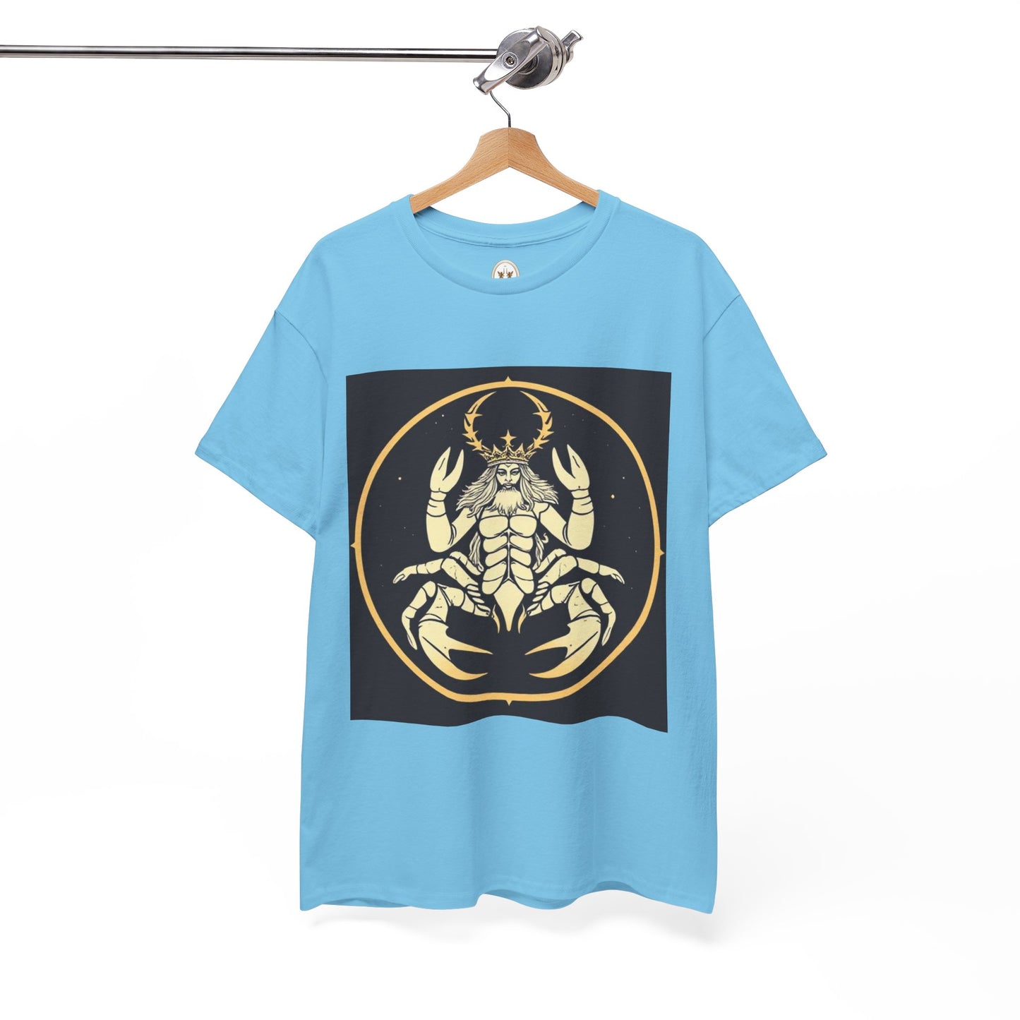 Unisex Heavy Cotton T-Shirt, Scorpio King, Print Art, Zodiac Design