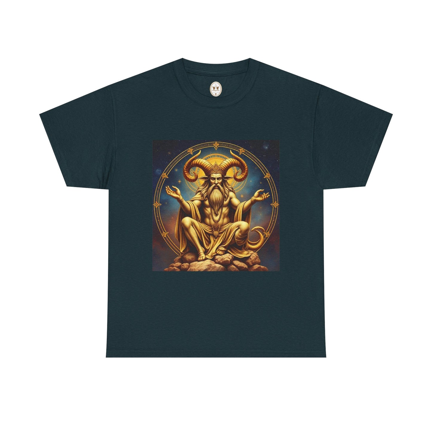 Unisex Heavy Cotton T-Shirt, On The Throne, Taurus Zodiac Design