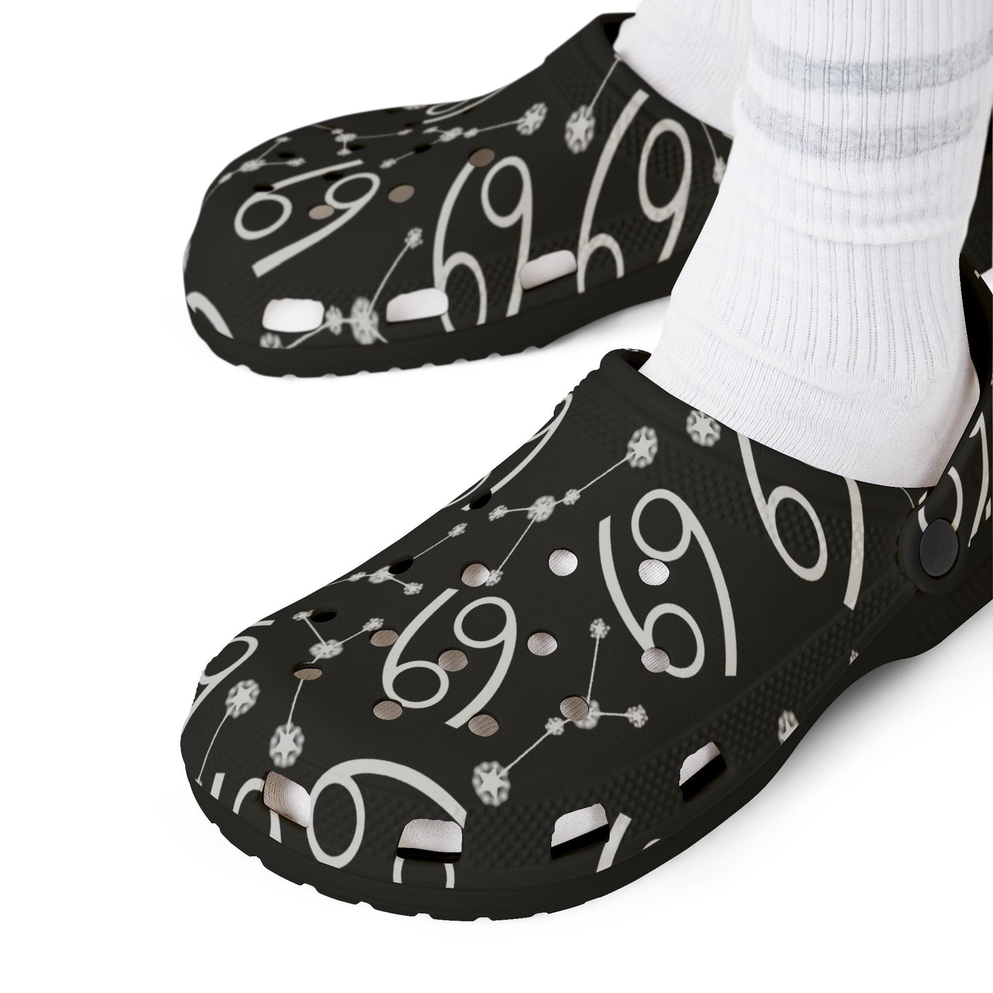 EVA Foam Rubber Shoes (AOP), Material 100% EVA, Cancer Zodiac Design