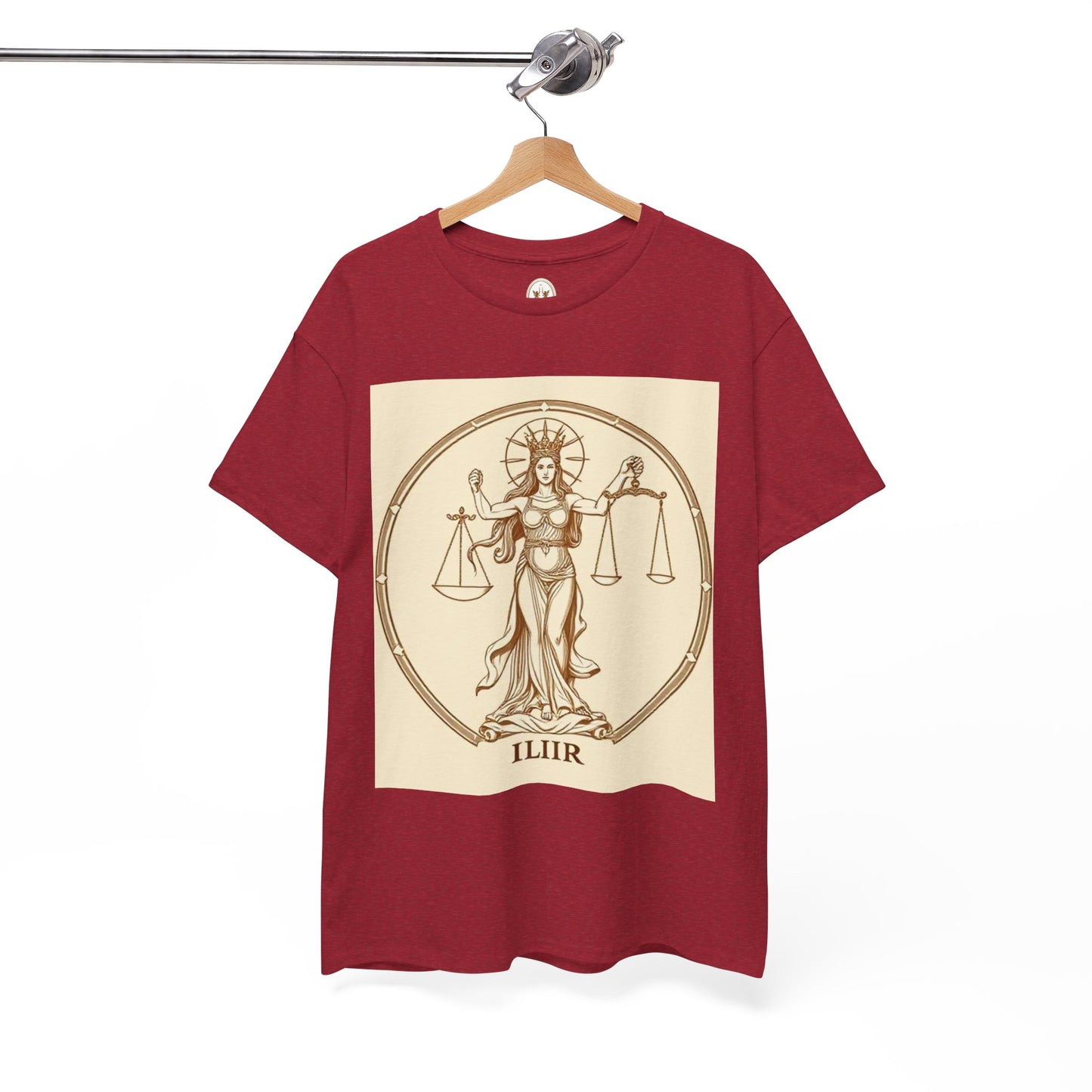 Unisex Heavy Cotton T-Shirt, Libra Goddess v1, Zodiac Design