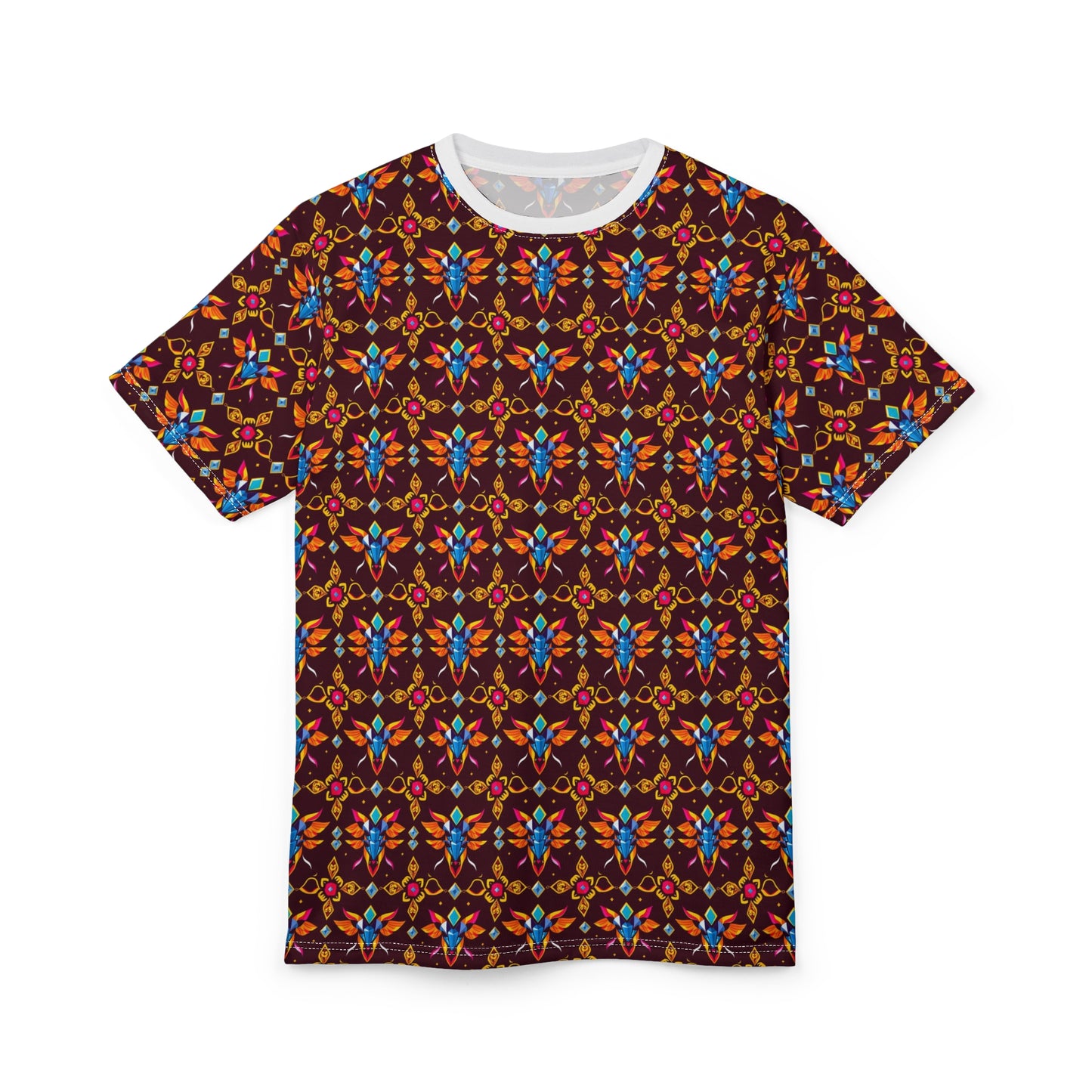 Unisex Cut & Sew T-Shirt, (AOP), Taurus, Zodiac v3, Jewels Pattern
