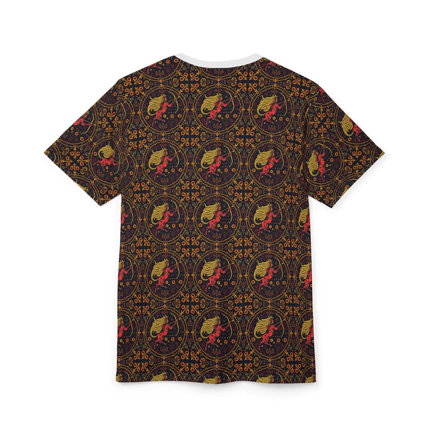 Unisex Cut & Sew T-Shirt, AOP, Sagittarius, Zodiac v1, Pattern