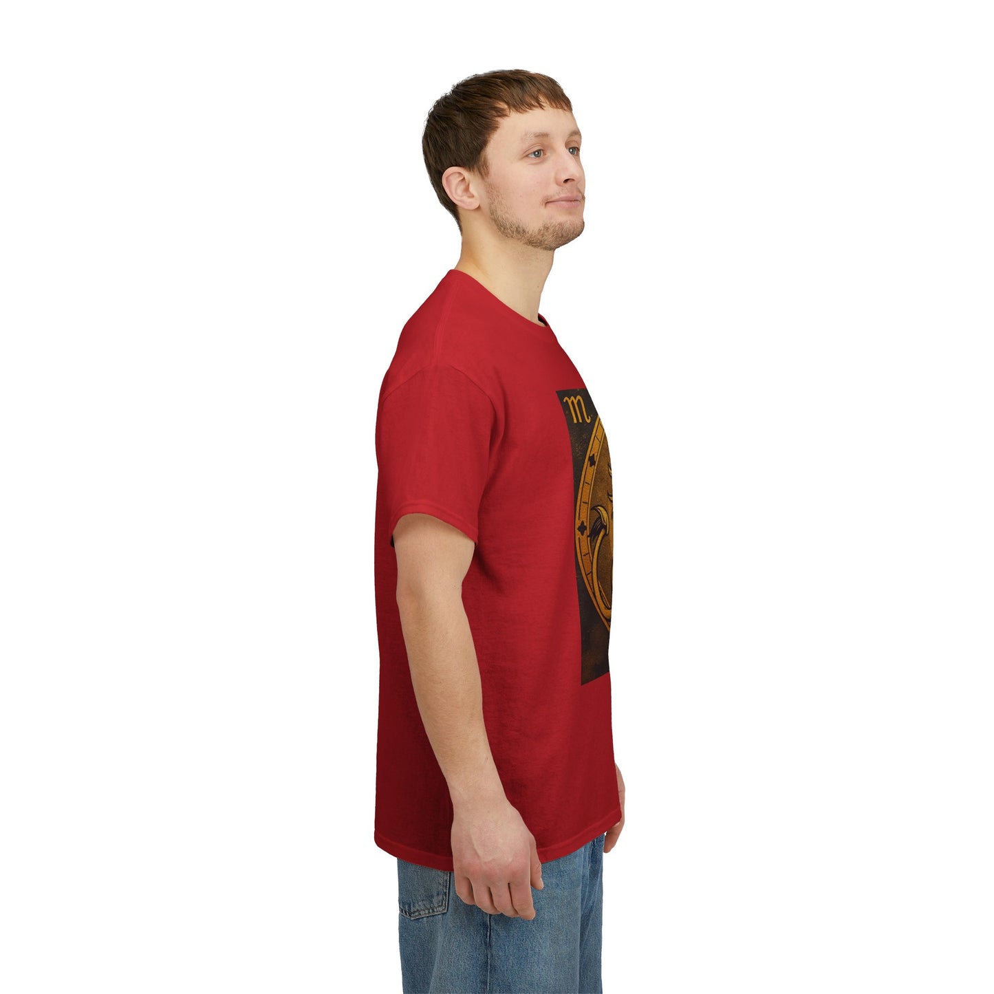 Unisex Heavy Cotton T-Shirt, Gold Lion v1, Leo Zodiac Design