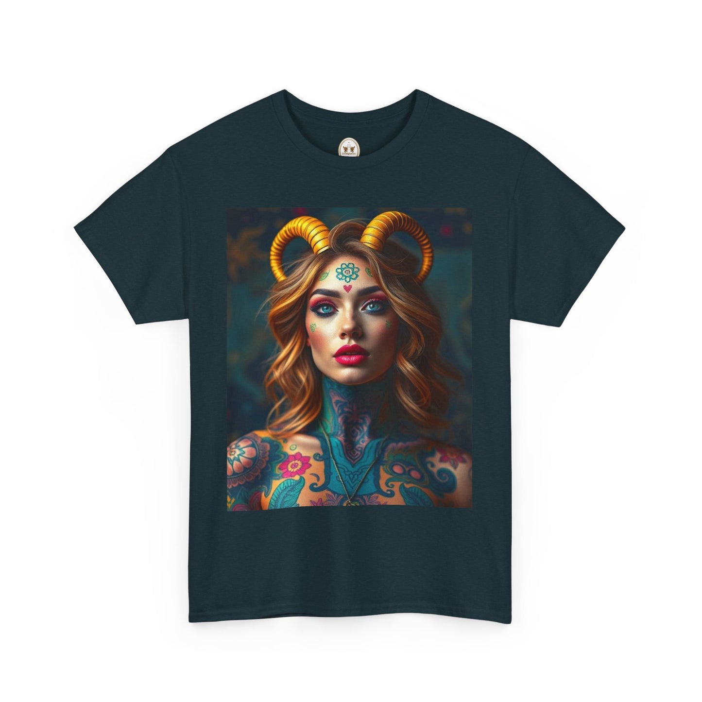 Unisex Heavy Cotton T-Shirt, Capricorn, Zodiac v1, Sexy Art