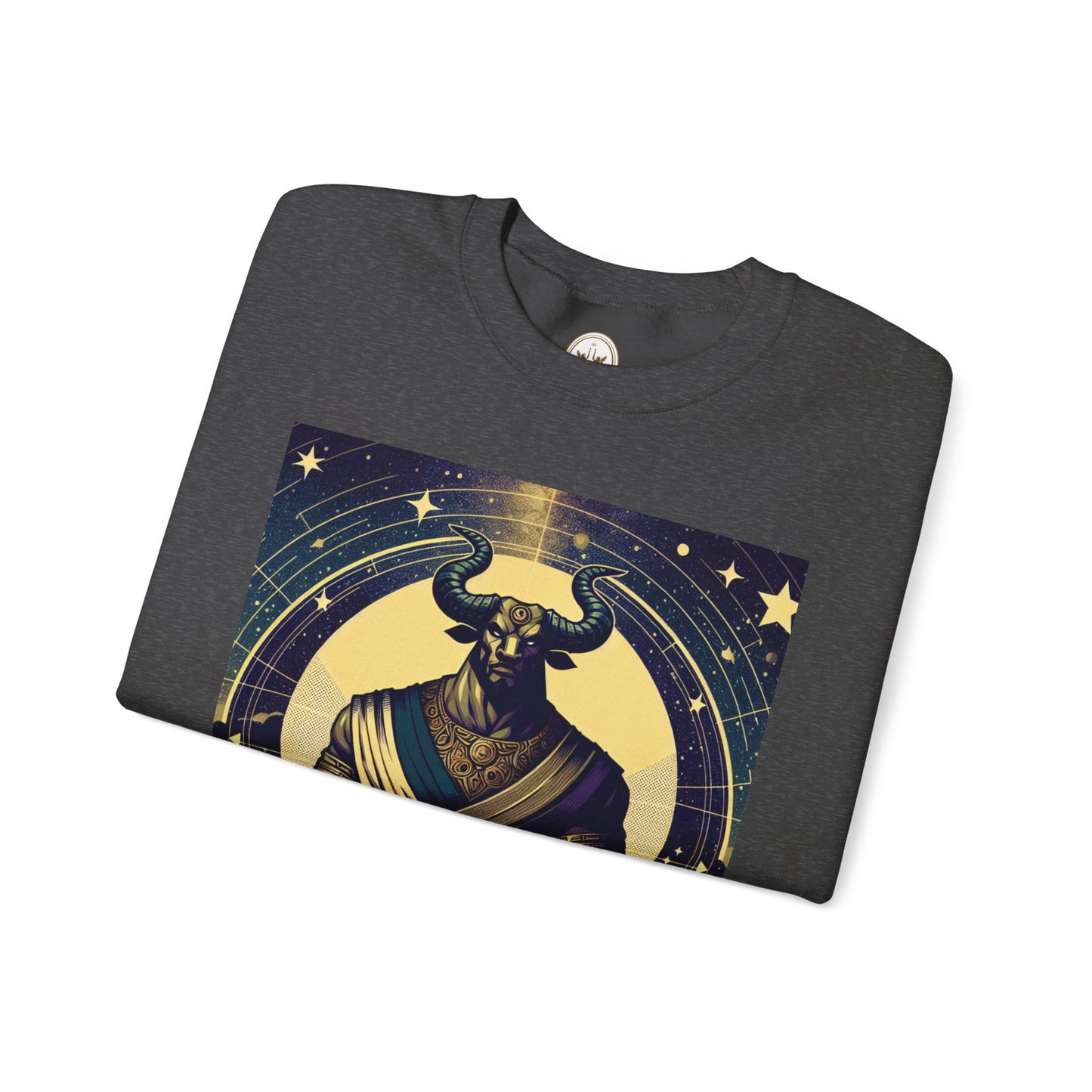 Unisex Heavy Blend™ Crewneck Sweatshirt, Minotaur, Taurus Zodiac Design