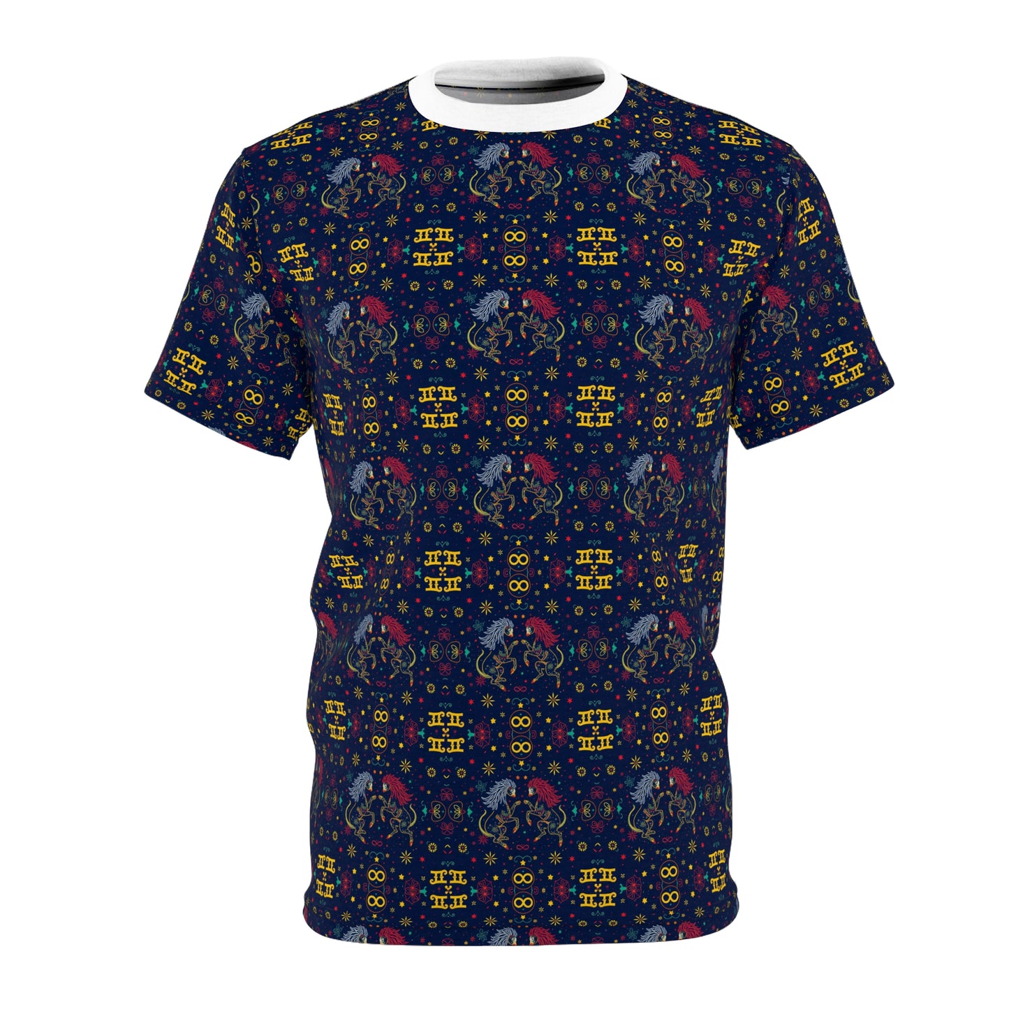Unisex Cut & Sew T-Shirt, AOP, Gemini, Zodiac v1, Pattern