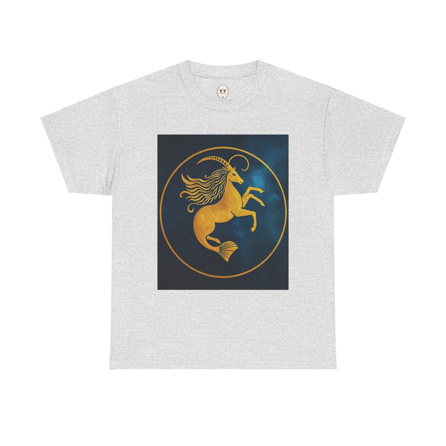 Unisex Heavy Cotton T-Shirt, Capricorn Animal v4, Symbol, Zodiac Design