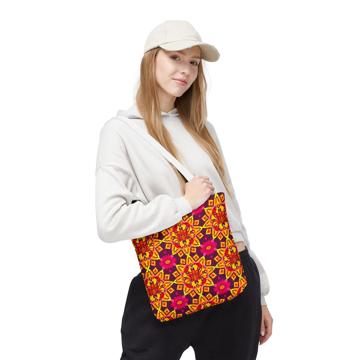 Tote Bag (AOP), Scorpio, Zodiac, Flower Pattern
