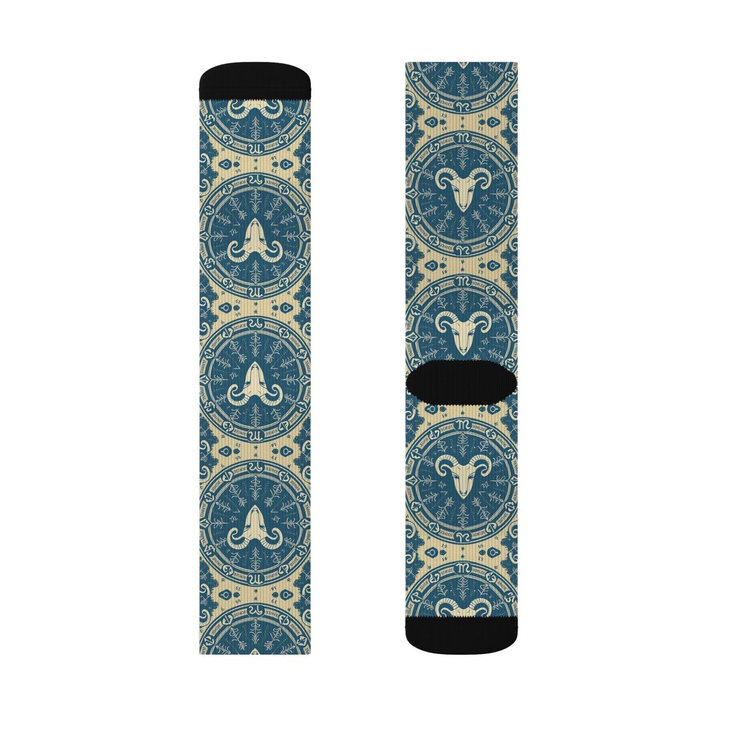 Sublimation Socks, Aries, Zodiac v1, Pattern