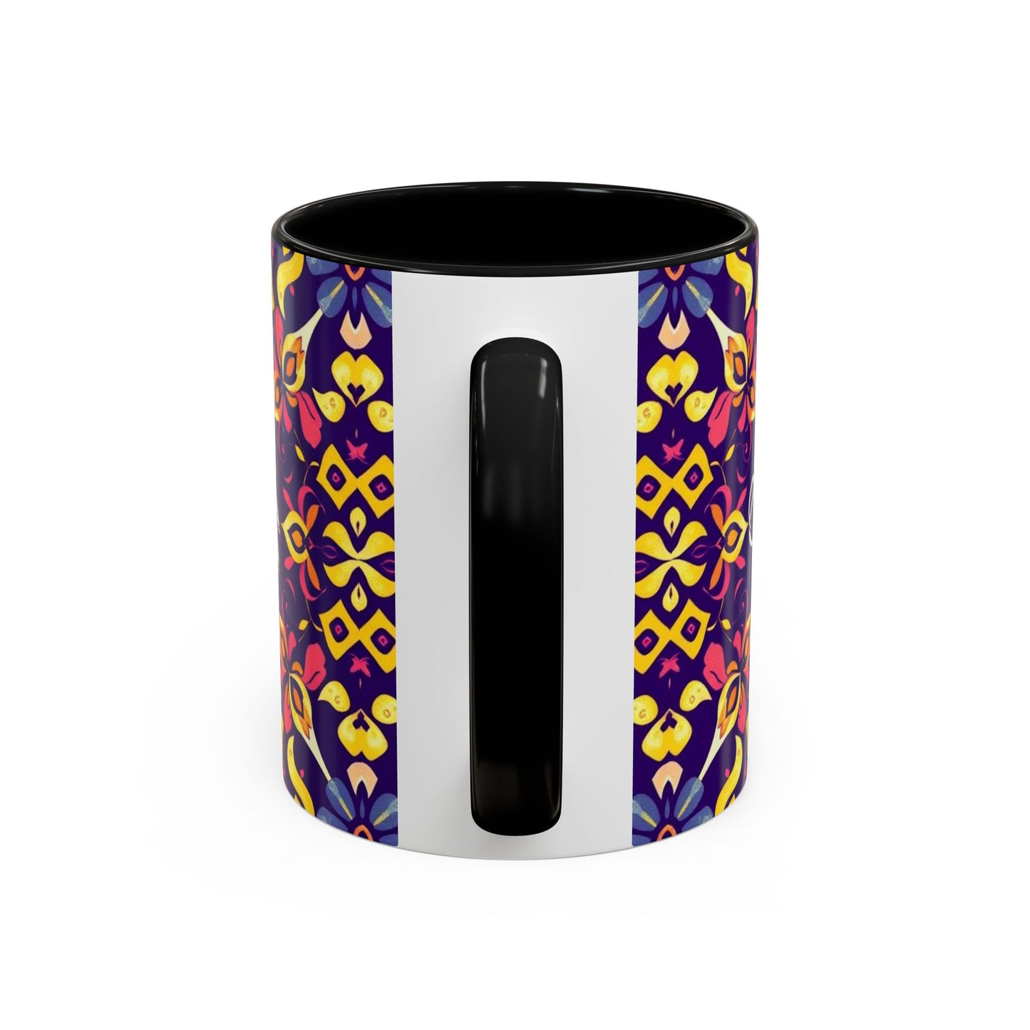 Accent Coffee Mug, Capricorn, Zodiac v1, Flower Pattern, (11, 15oz)