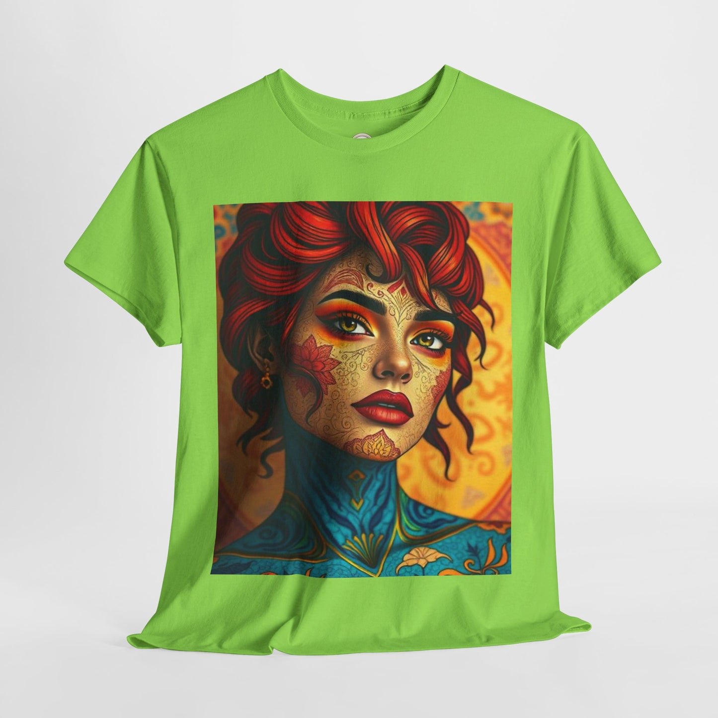 Unisex Heavy Cotton T-Shirt, Aquarius, Zodiac, Sexy Art