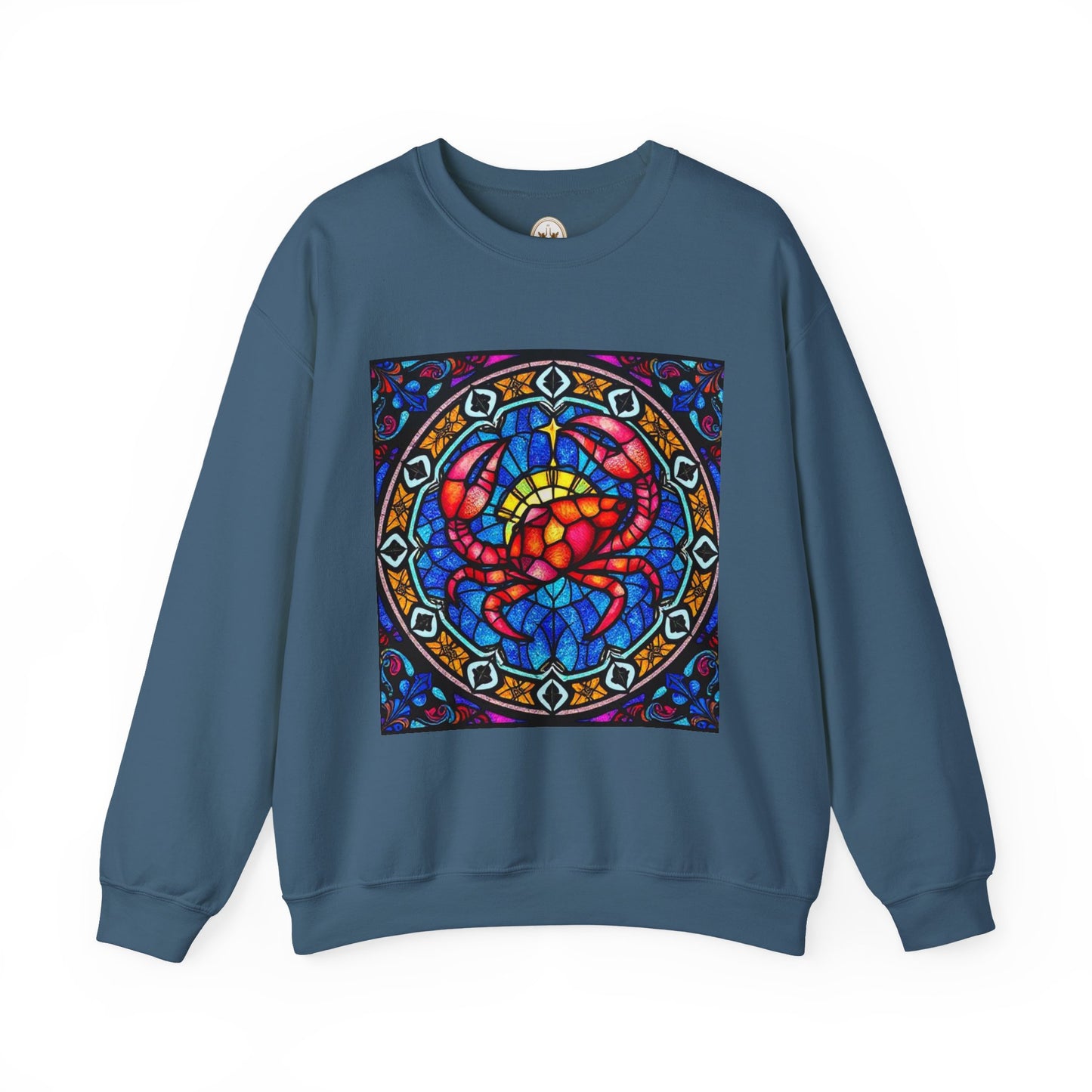 Unisex Heavy Blend™ Crewneck Sweatshirt, Glass 1, Cancer Zodiac Design