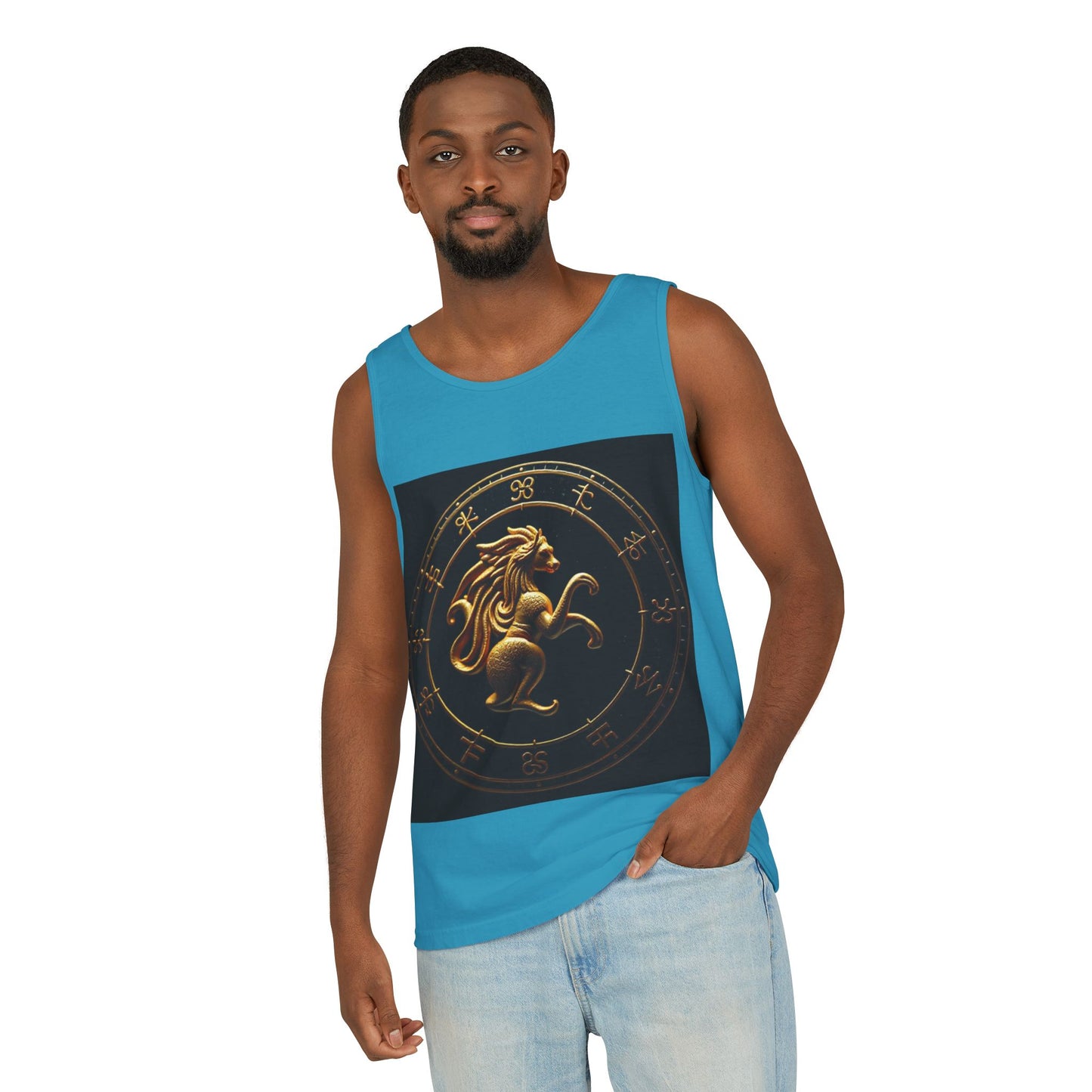Unisex Garment-Dyed, Tank Top, Virgo Design, Planet Animal, 100% US cotton
