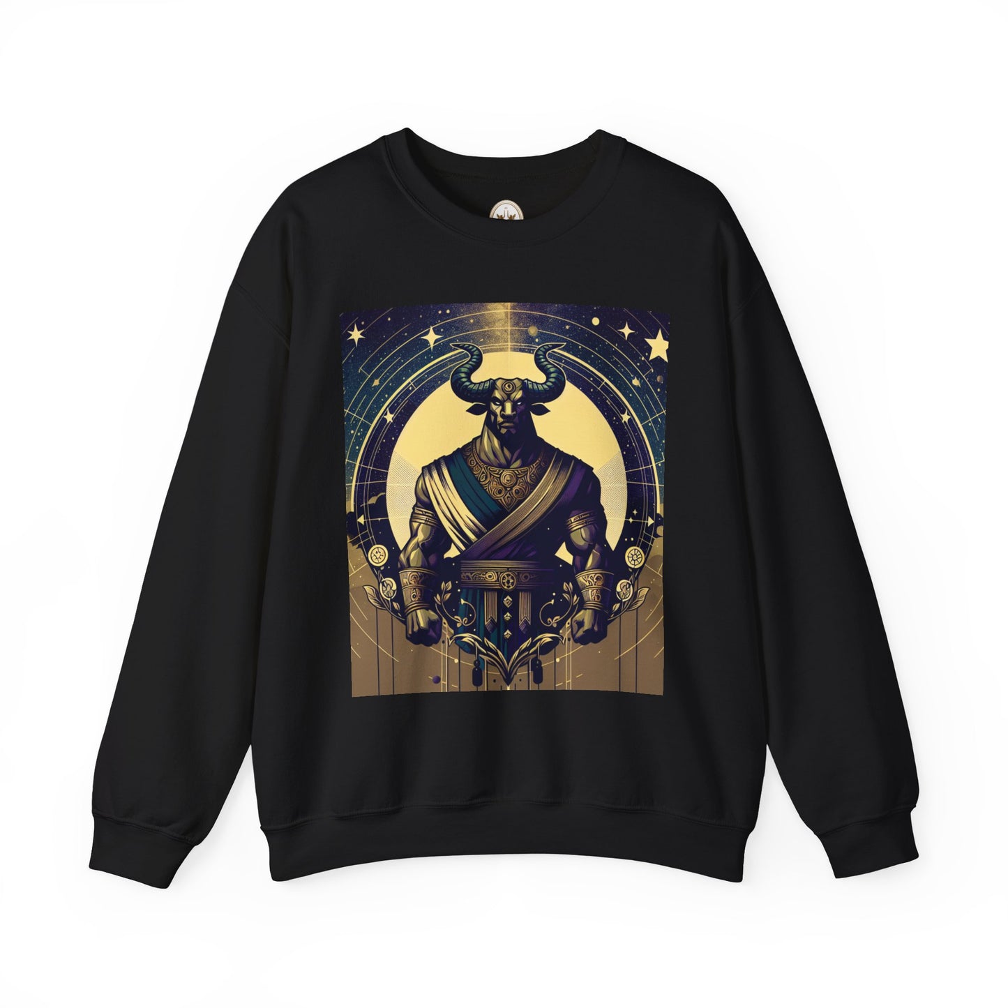 Unisex Heavy Blend™ Crewneck Sweatshirt, Minotaur, Taurus Zodiac Design
