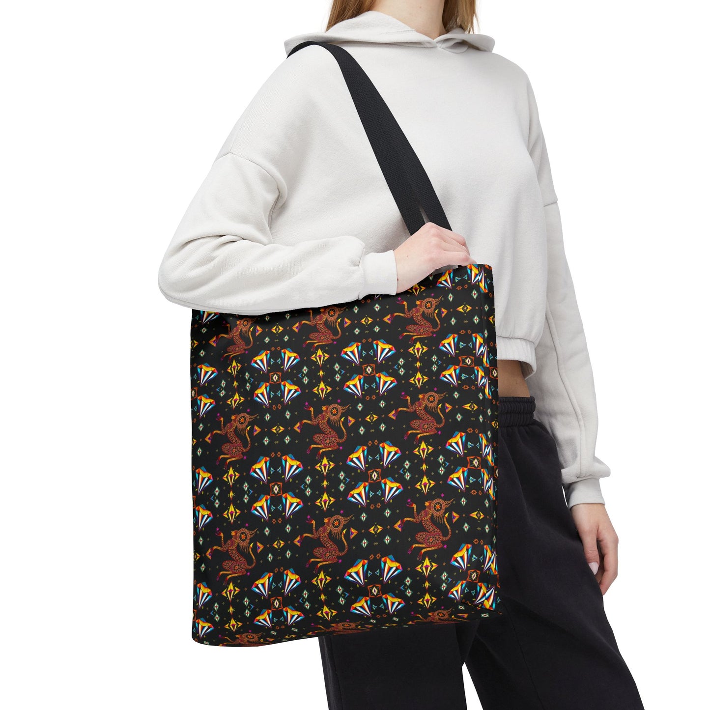 Tote Bag (AOP), Virgo, Zodiac, Jewel Pattern