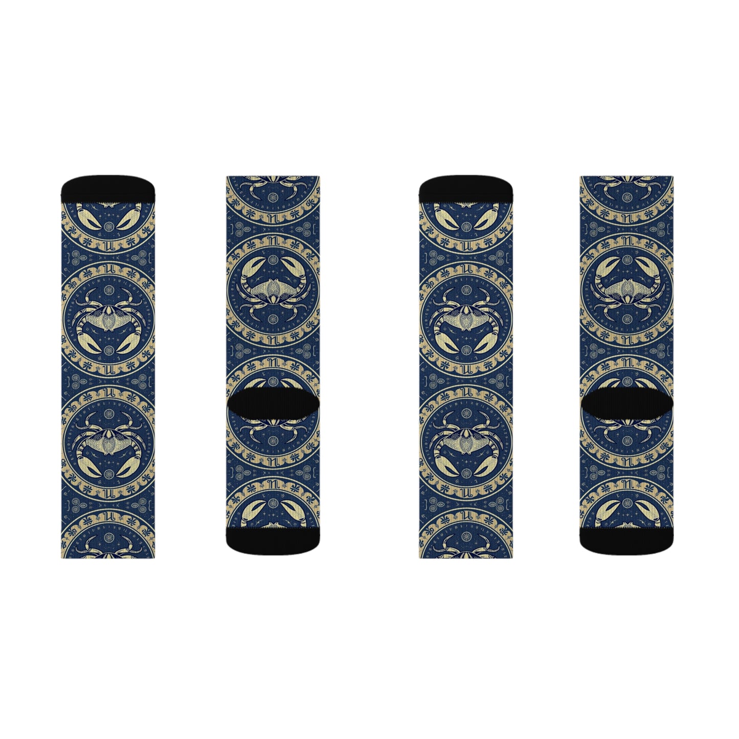 Sublimation Socks, Cancer, Zodiac v1, Pattern