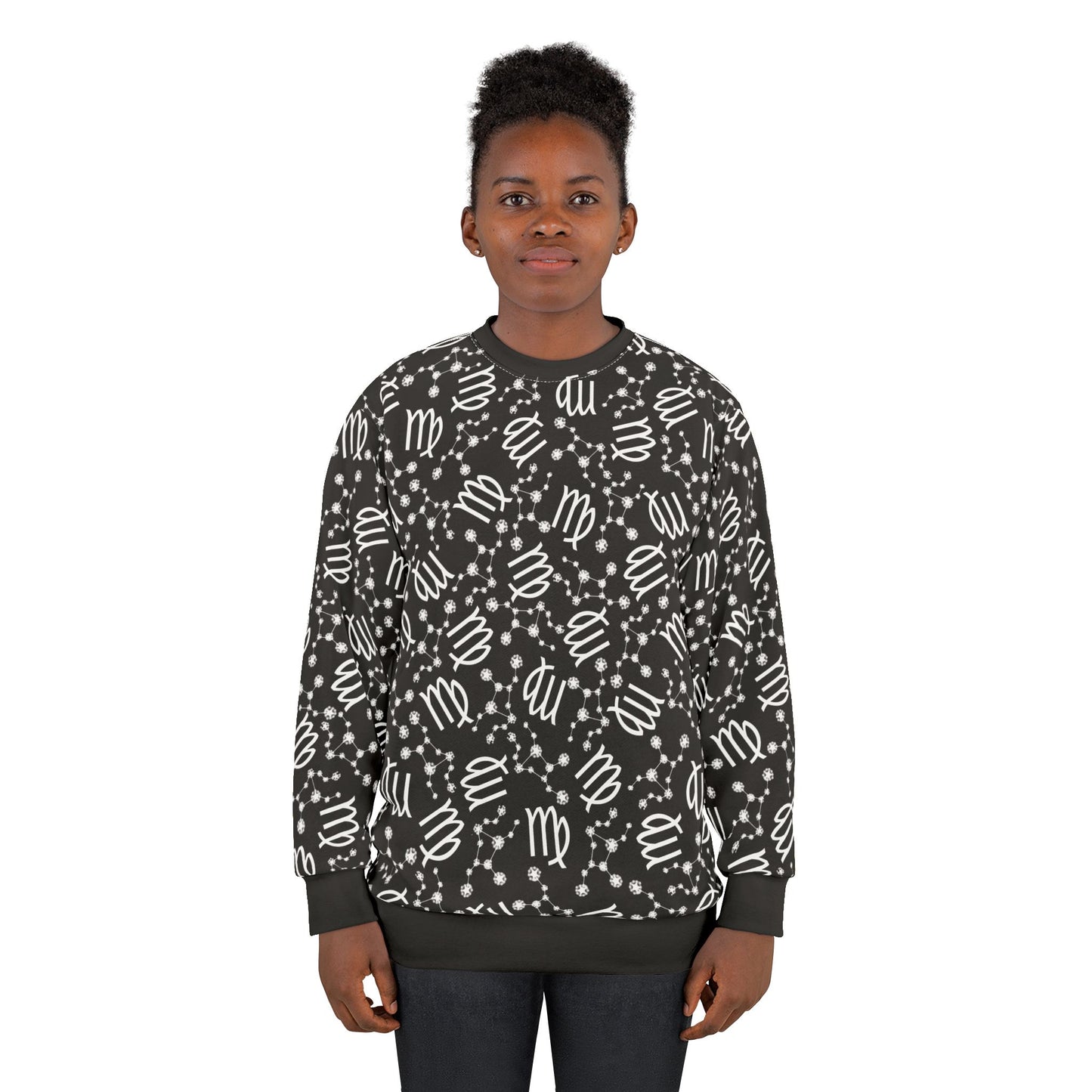 Zodiac AOP Unisex Sweatshirt Virgo Zodiac Sign