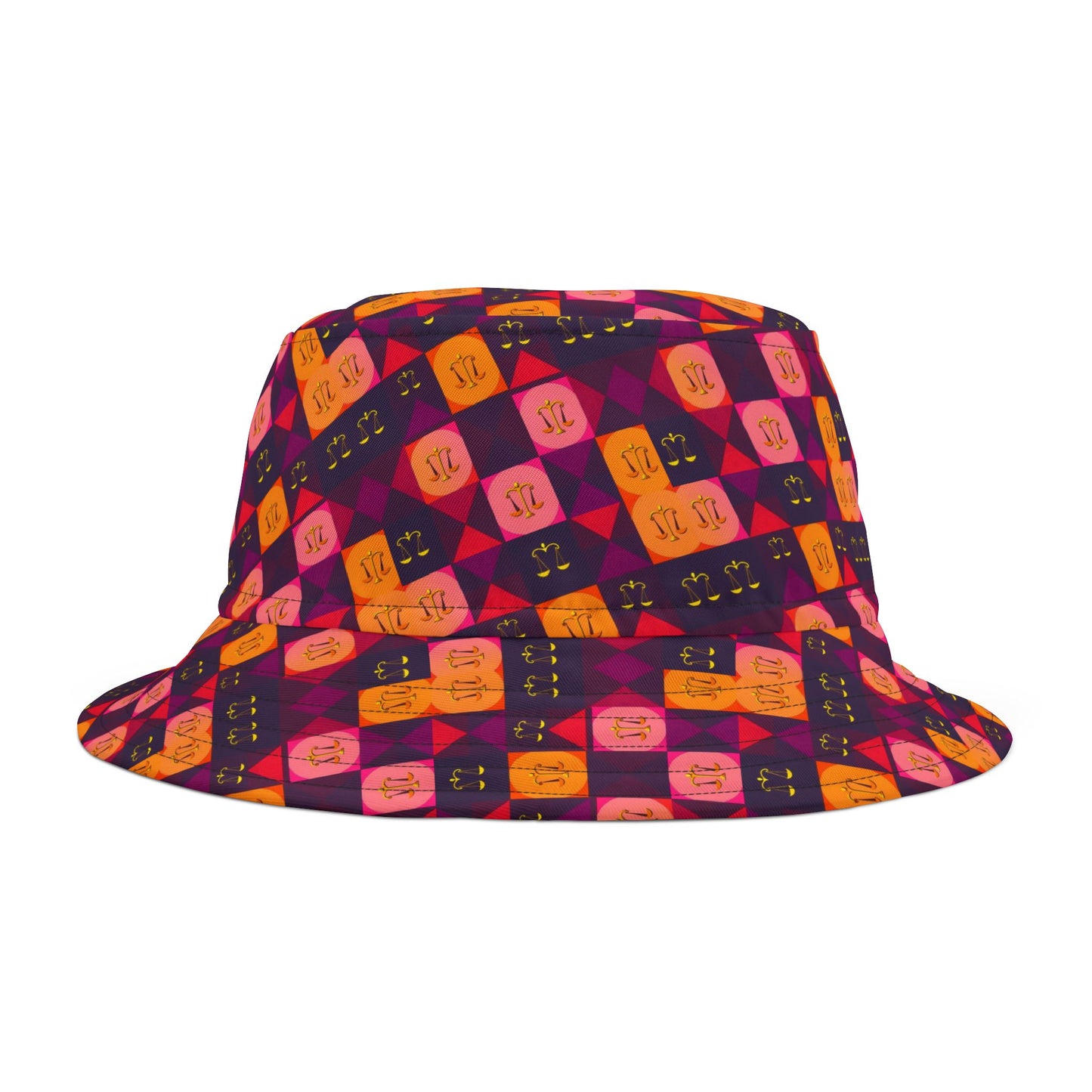 Bucket Hat, (AOP), Libra, Zodiac, Shape Pattern