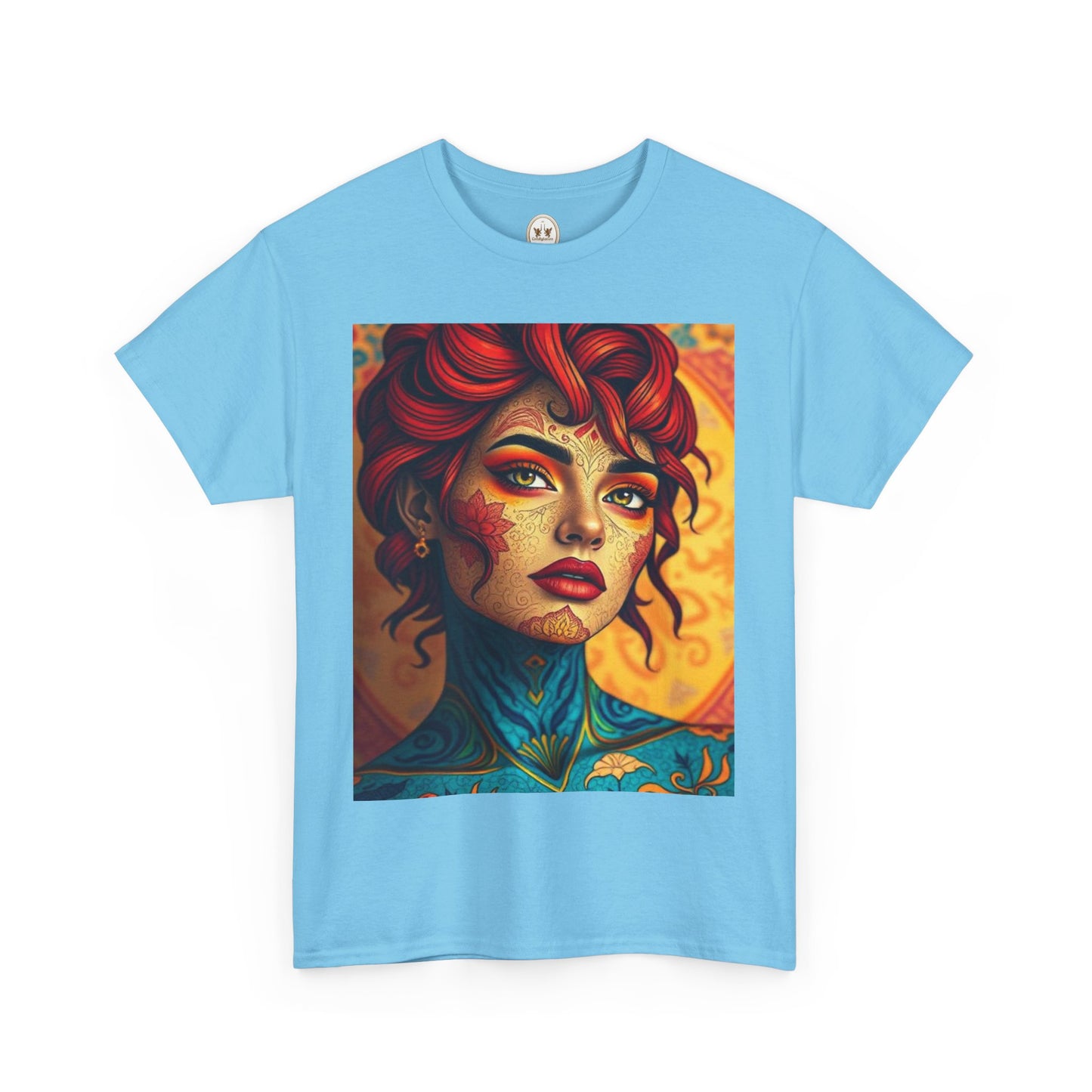 Unisex Heavy Cotton T-Shirt, Aquarius, Zodiac, Sexy Art