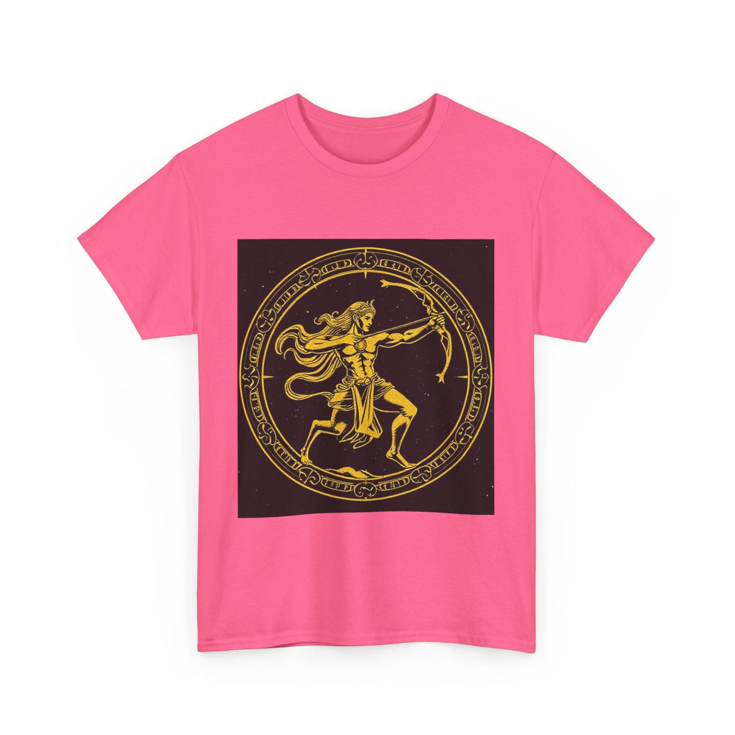 Unisex Heavy Cotton T-Shirt, Mythical Faun/Satyr, Sagittarius Zodiac Design