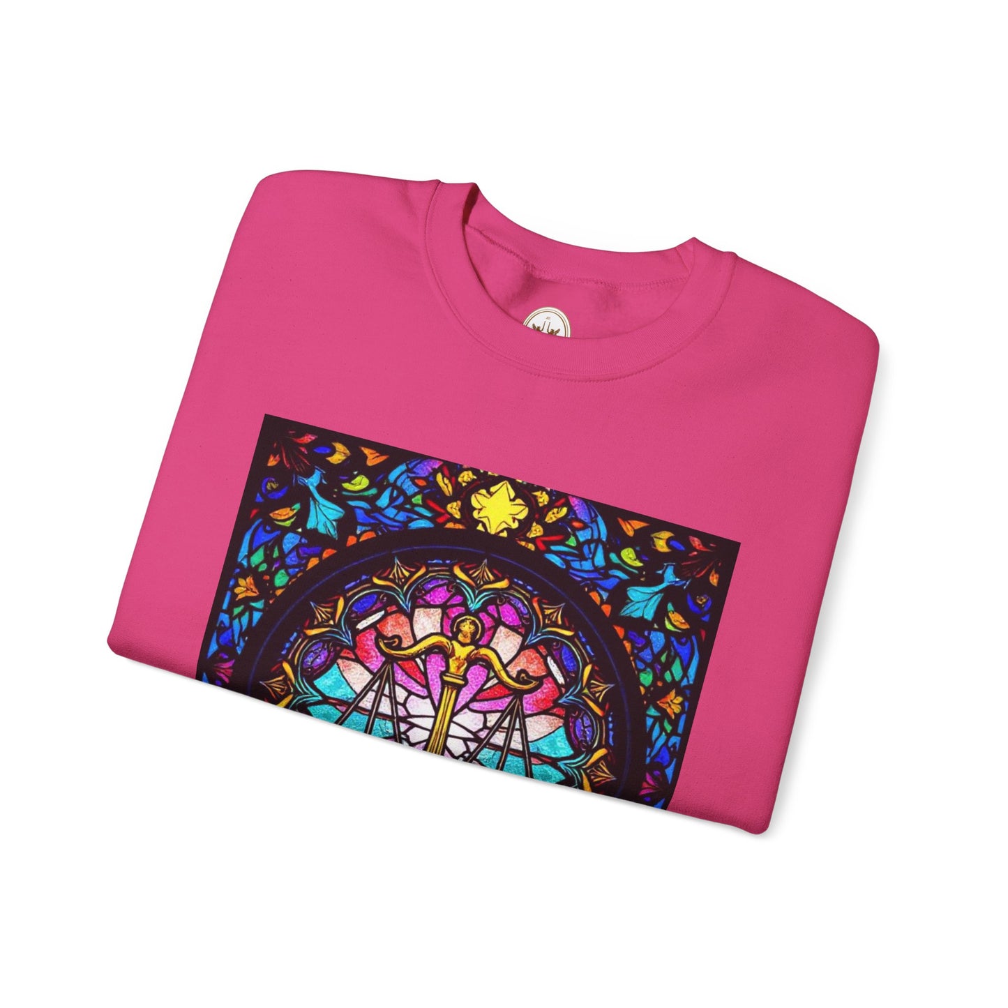 Unisex Heavy Blend™ Crewneck Sweatshirt, Glass 1, Libra Zodiac Design