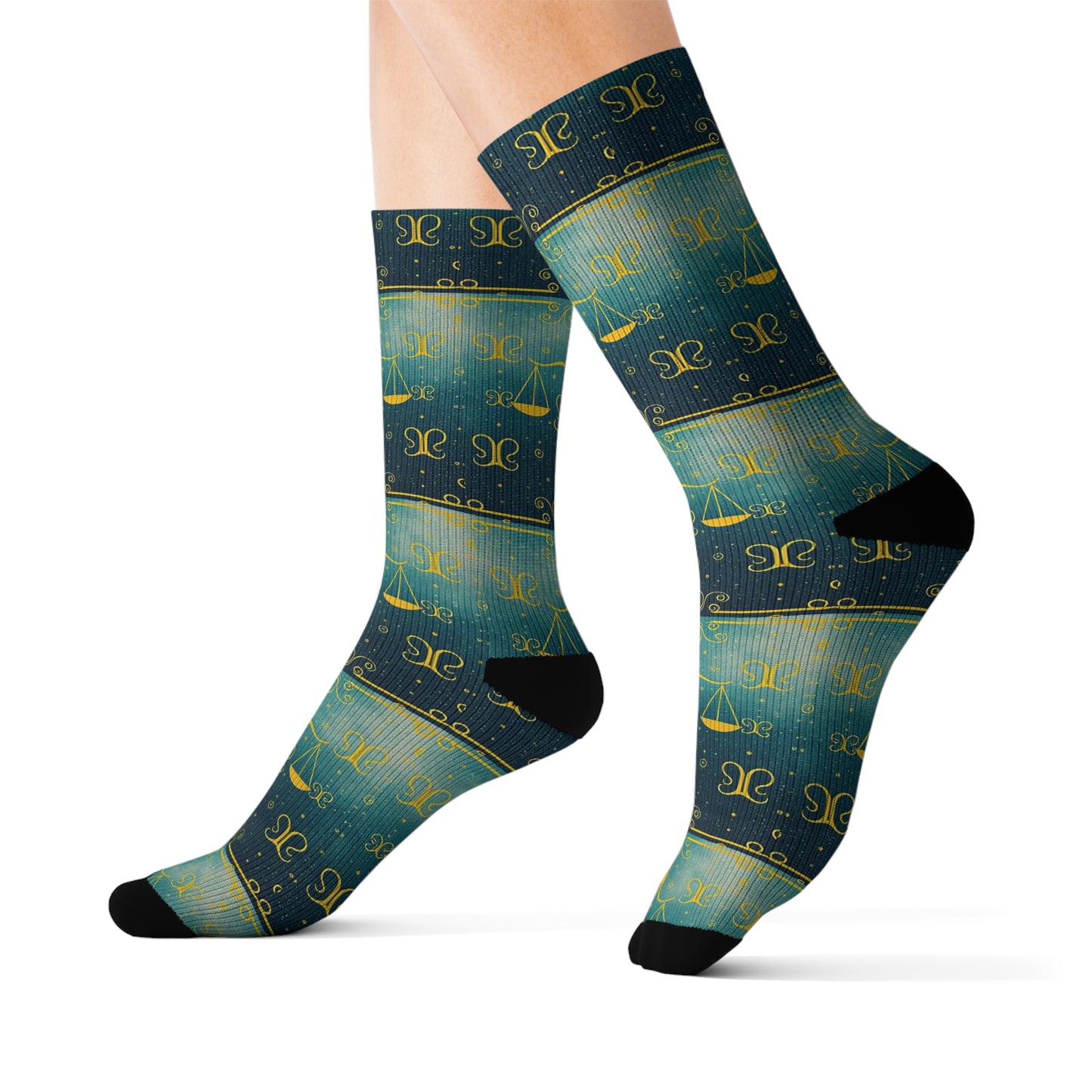 Sublimation Socks, Libra, Zodiac v1, Pattern