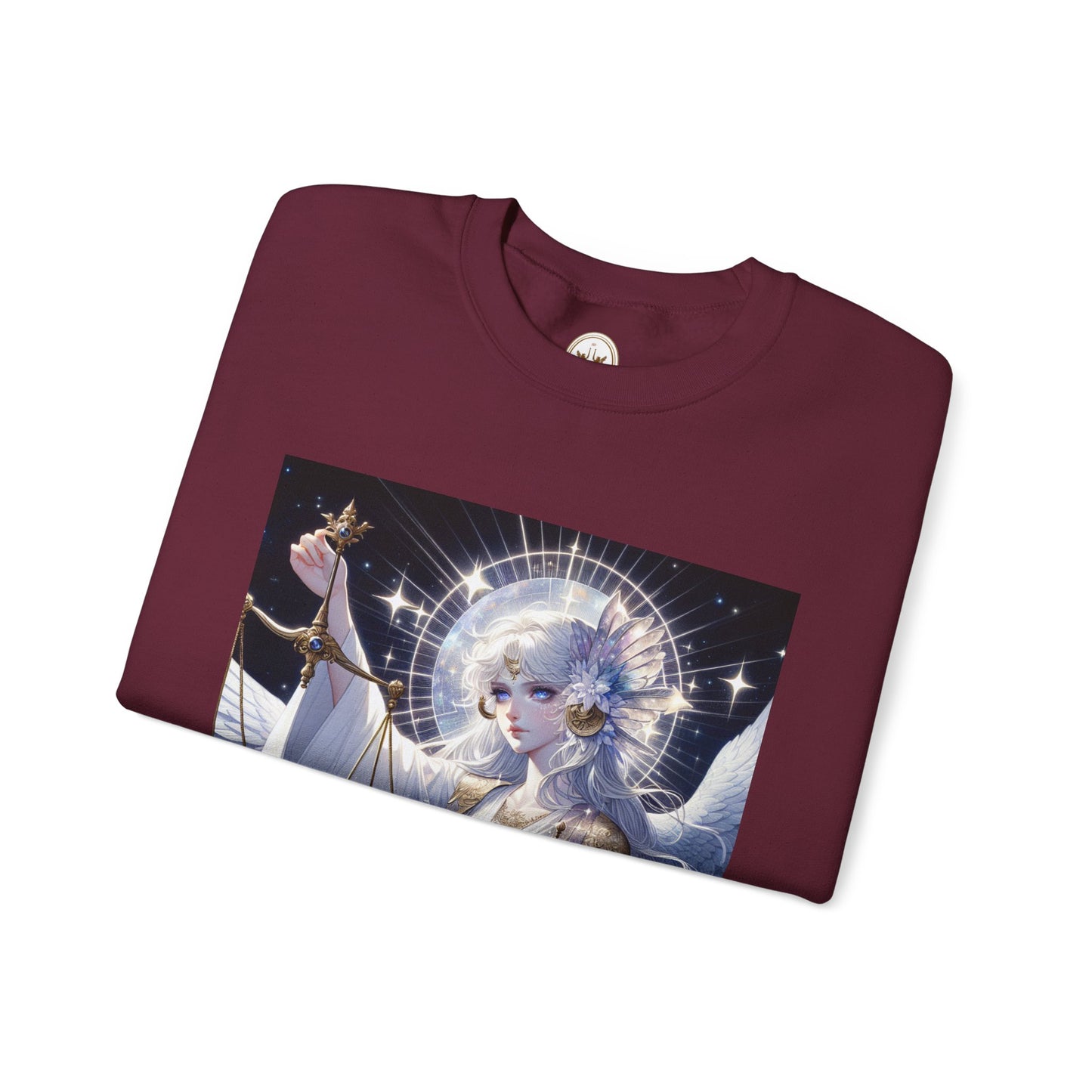 Unisex Heavy Blend™ Crewneck Sweatshirt,anime angel, Libra Zodiac Design