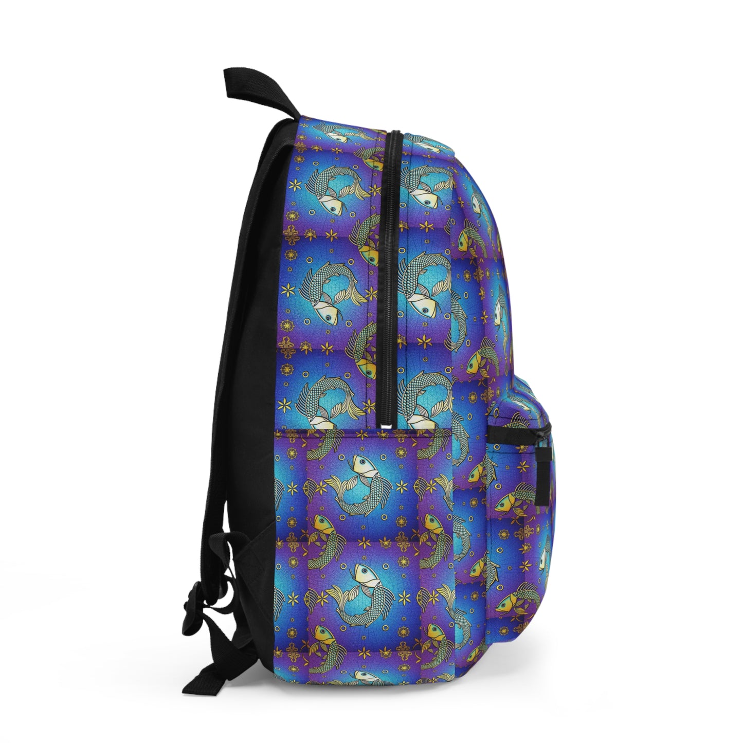 Backpack, Pisces, Zodiac, Metal Pattern