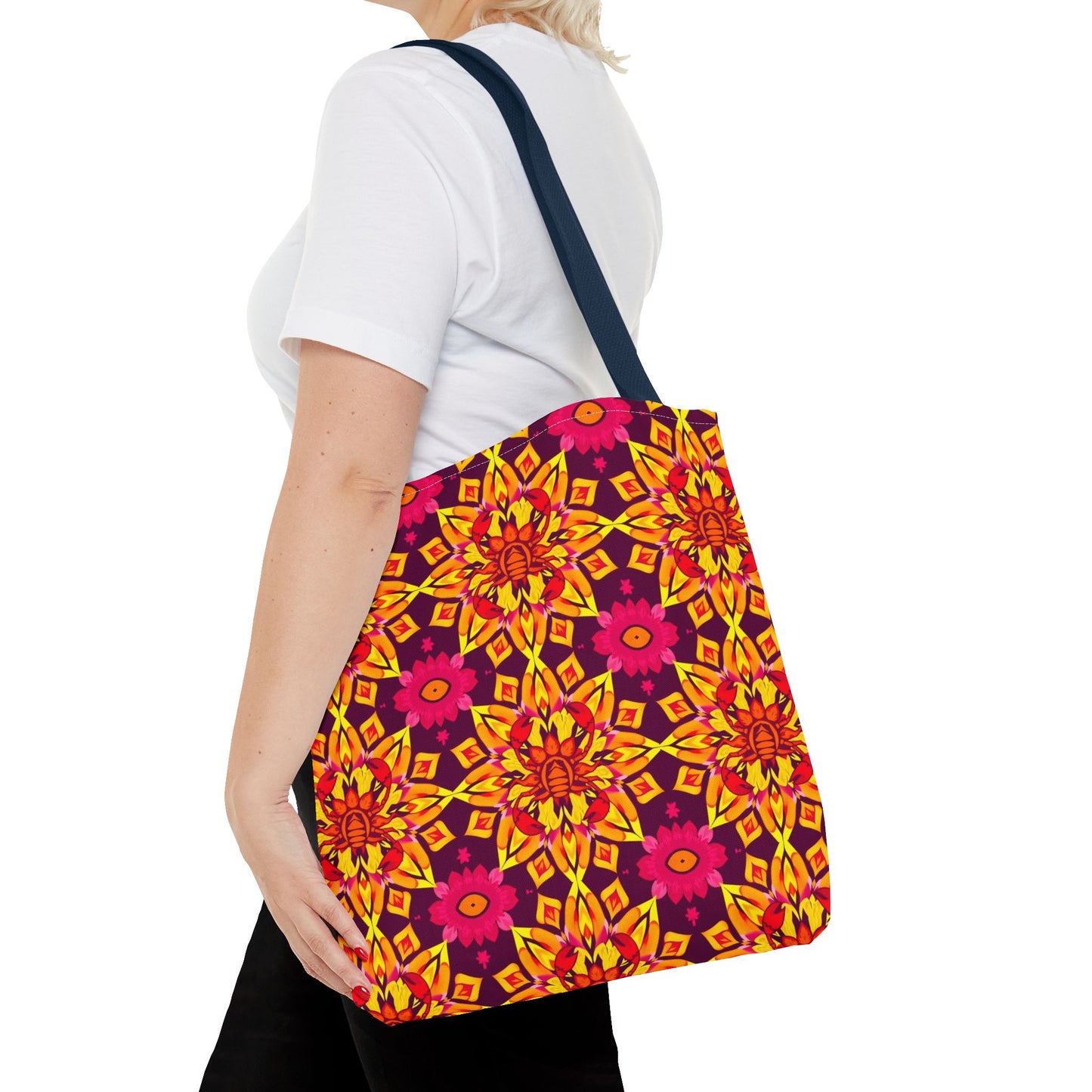 Tote Bag (AOP), Scorpio, Zodiac, Flower Pattern
