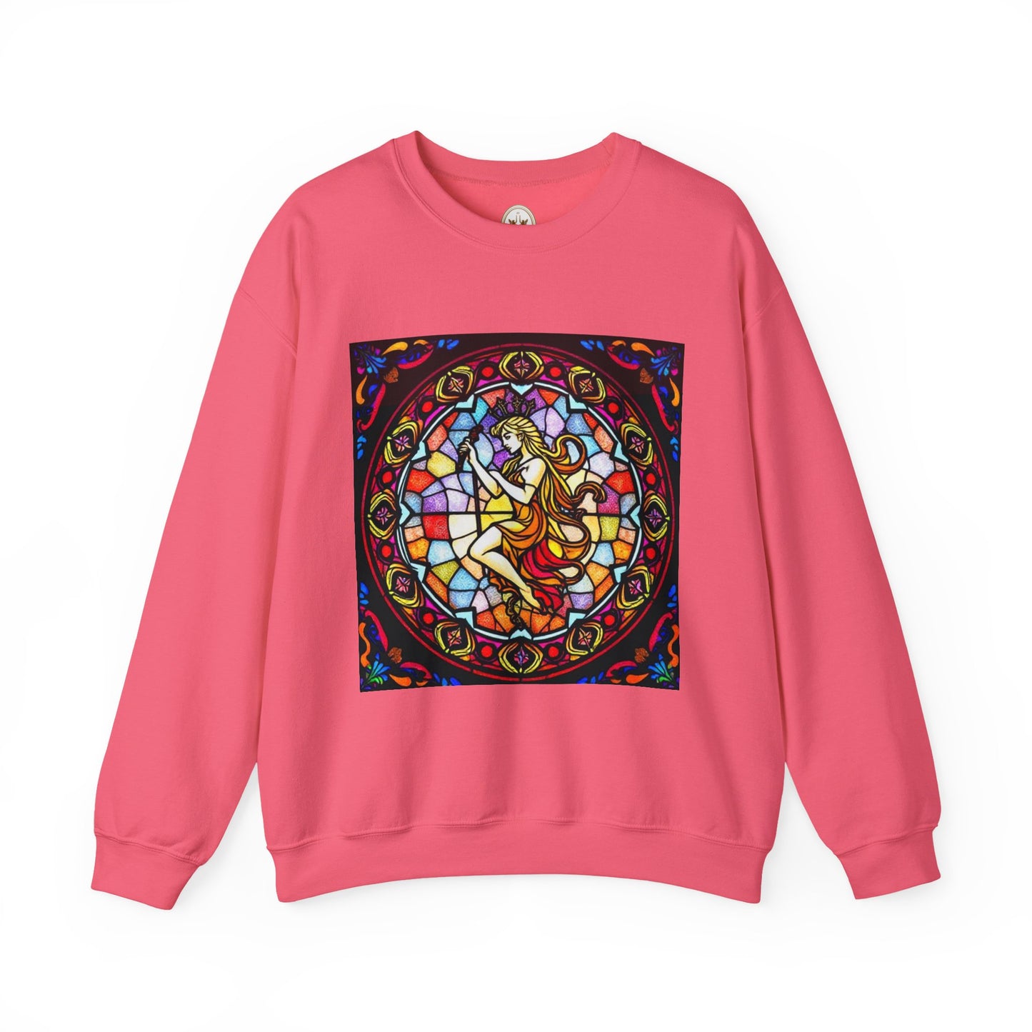 Unisex Heavy Blend™ Crewneck Sweatshirt, Glass, Virgo Zodiac Design
