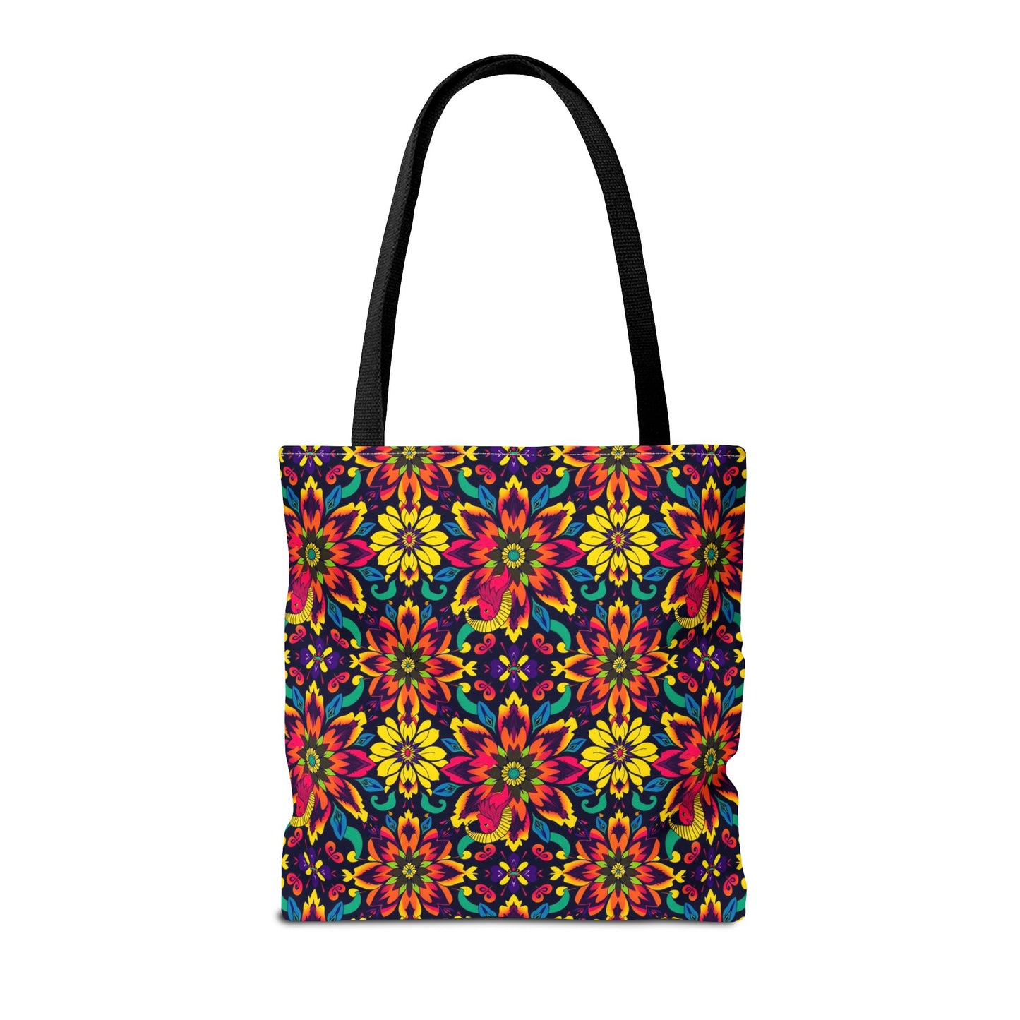 Tote Bag, (AOP), Capricorn, Zodiac, Flower Pattern