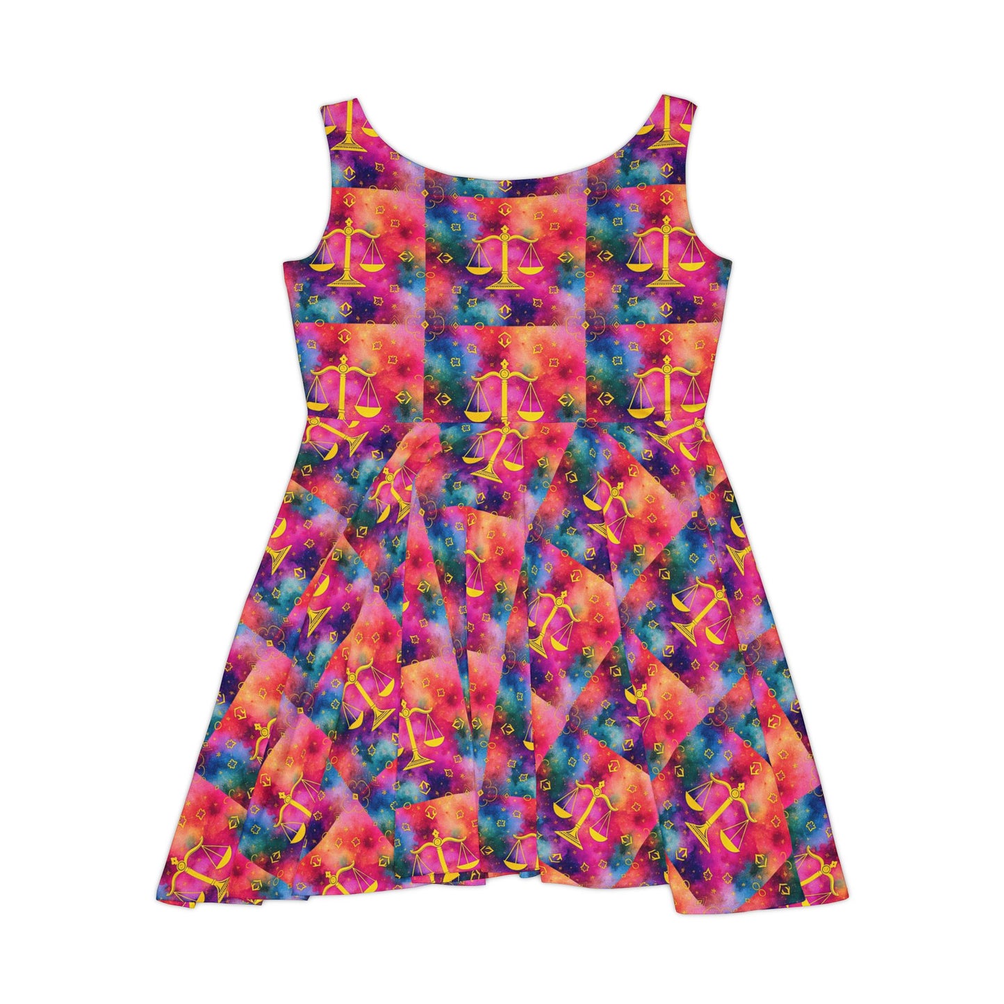 Women's Skater Dress, AOP, Zodiac v1, Libra, Pattern