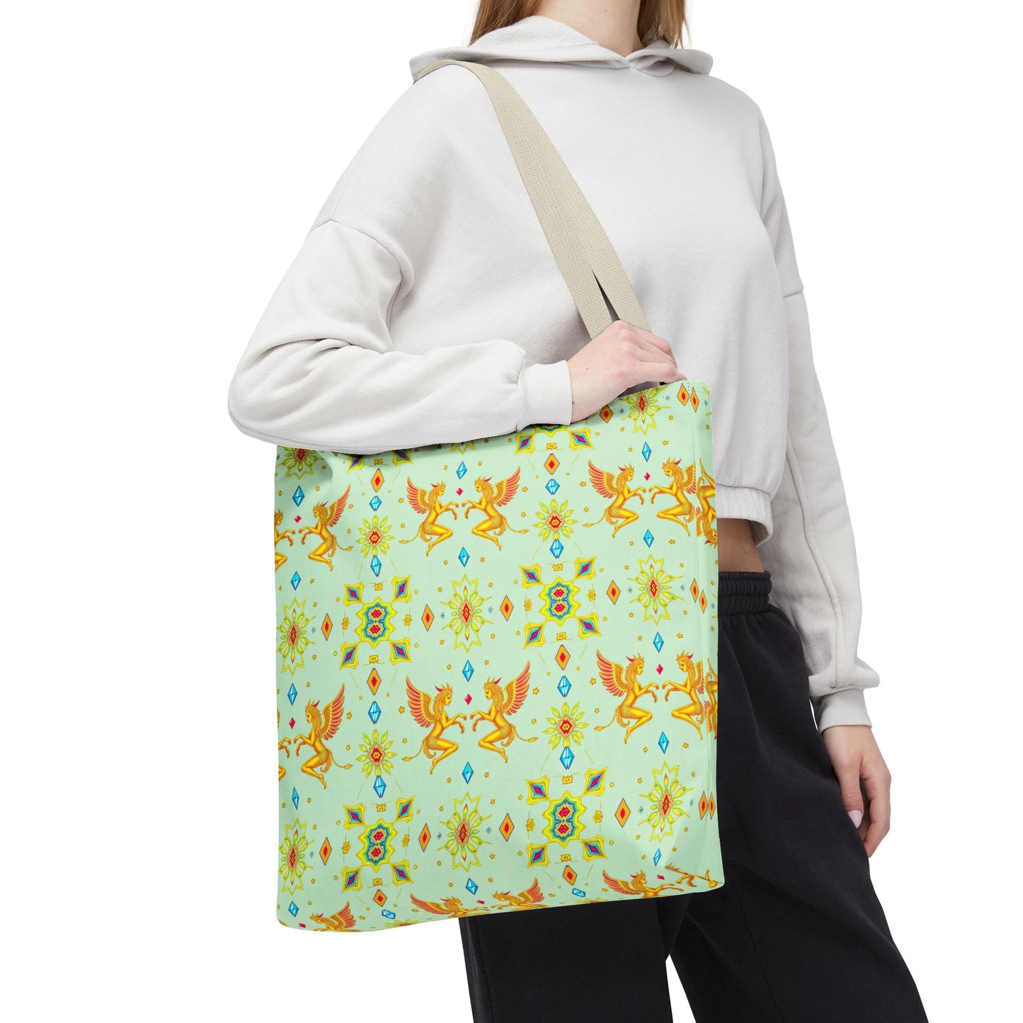 Tote Bag (AOP), Gemini, Zodiac v1, Jewel Pattern