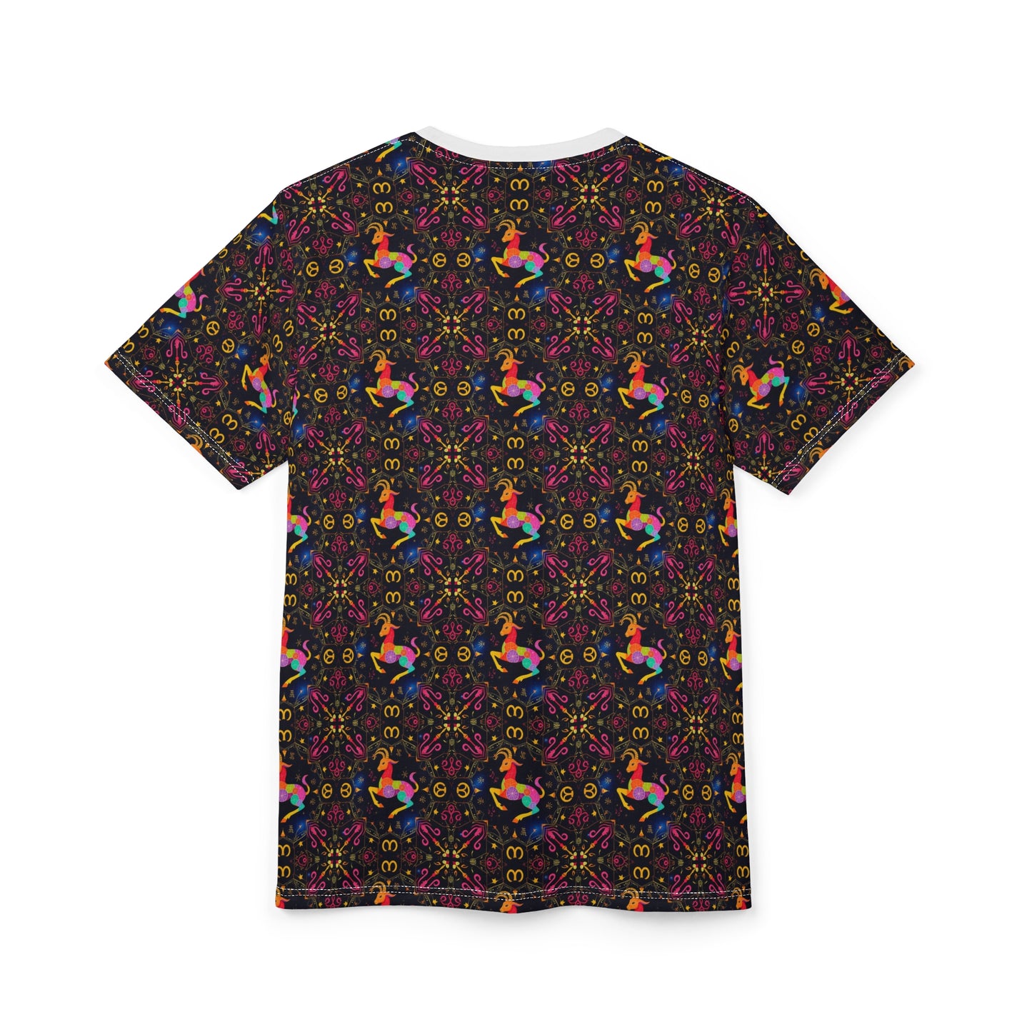 Unisex Cut & Sew T-Shirt, AOP, Capricorn, Zodiac v1, Pattern