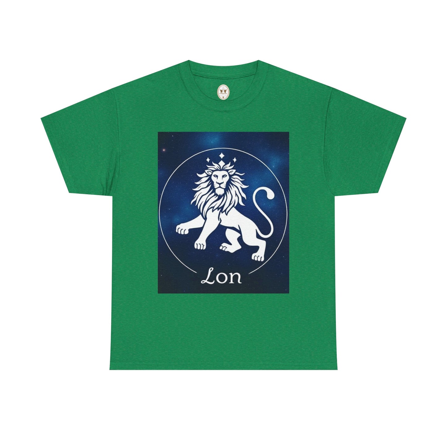 Unisex Heavy Cotton T-Shirt, Space Lion, Leo Zodiac Design