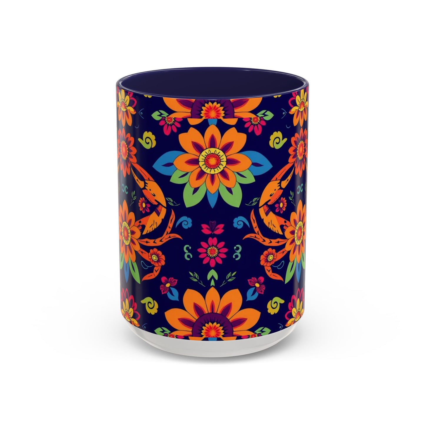 Accent Coffee Mug, Cancer, Zodiac, Flower Pattern, (11, 15oz)