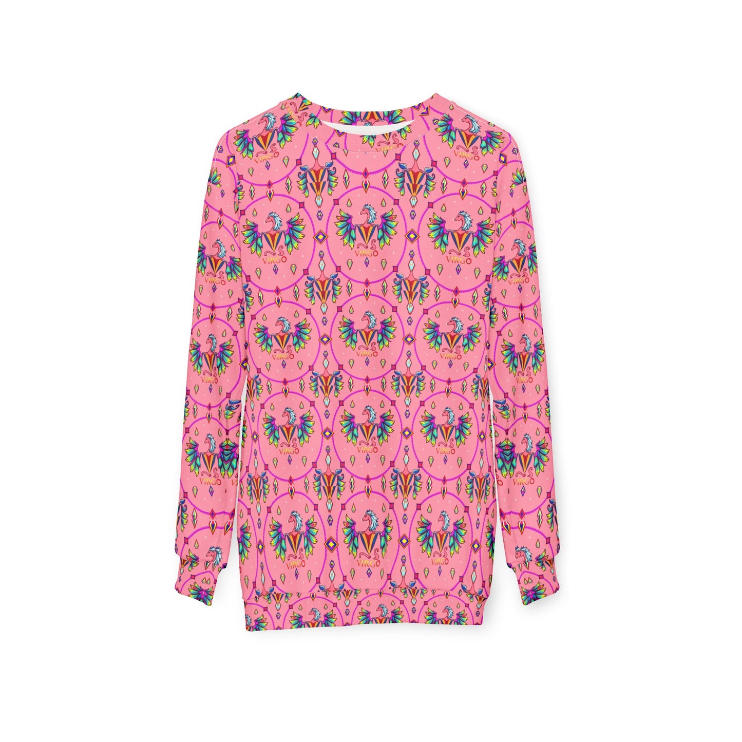 Unisex Sweatshirt (AOP), Virgo, Zodiac v2, Jewel Pattern
