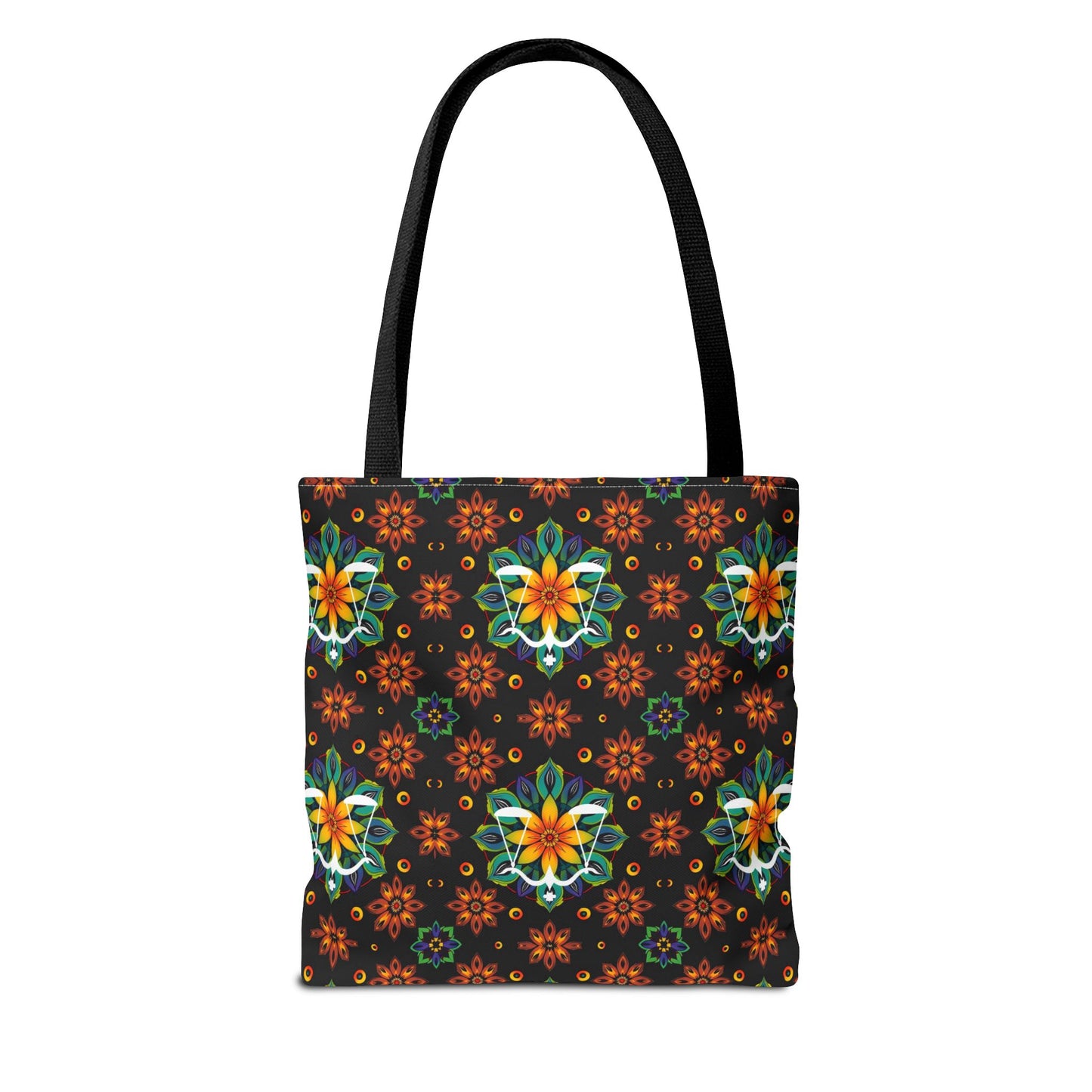 Tote Bag (AOP), Libra, Zodiac v2, Flower Pattern