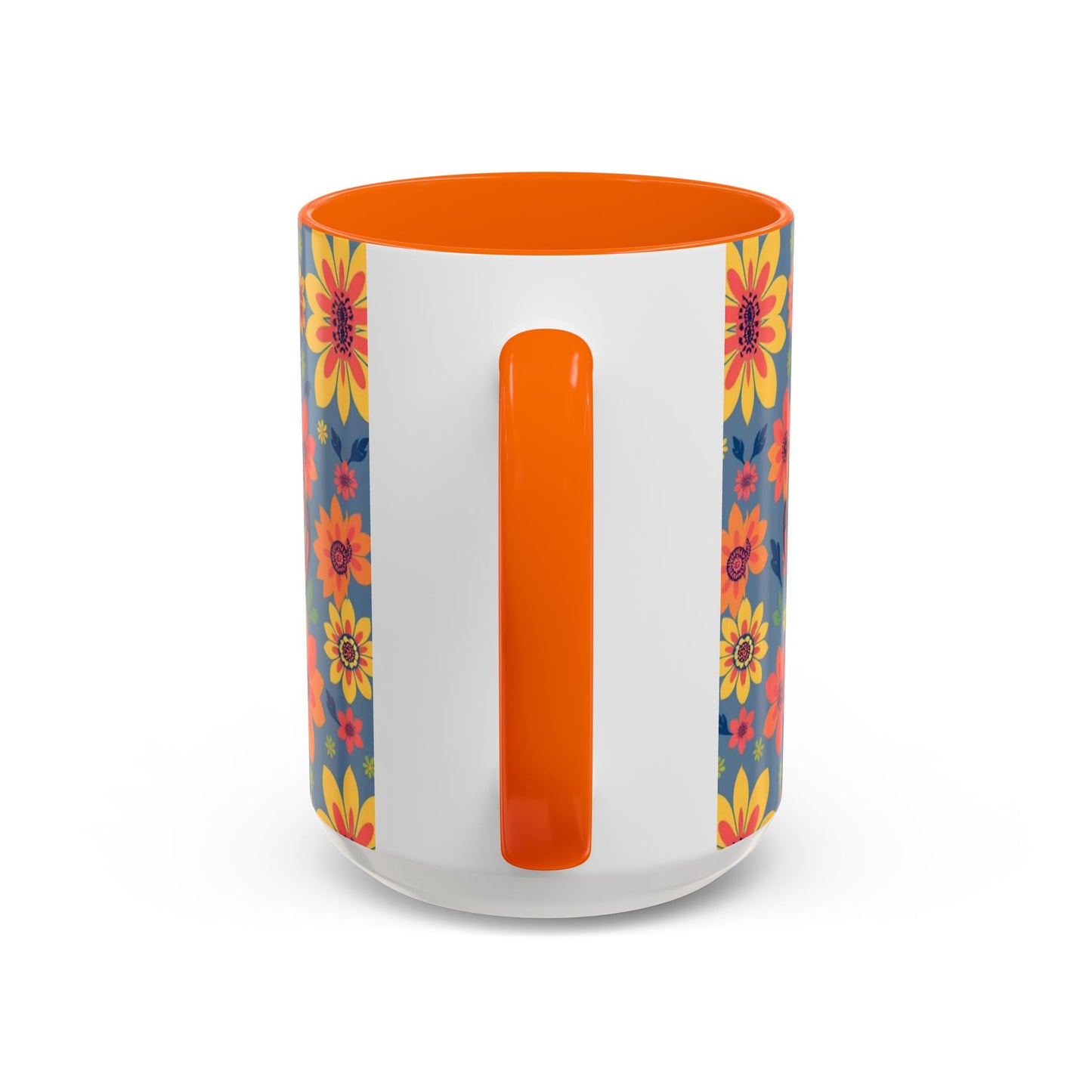Accent Coffee Mug, Cancer, Zodiac v1, Flower Pattern, (11, 15oz)