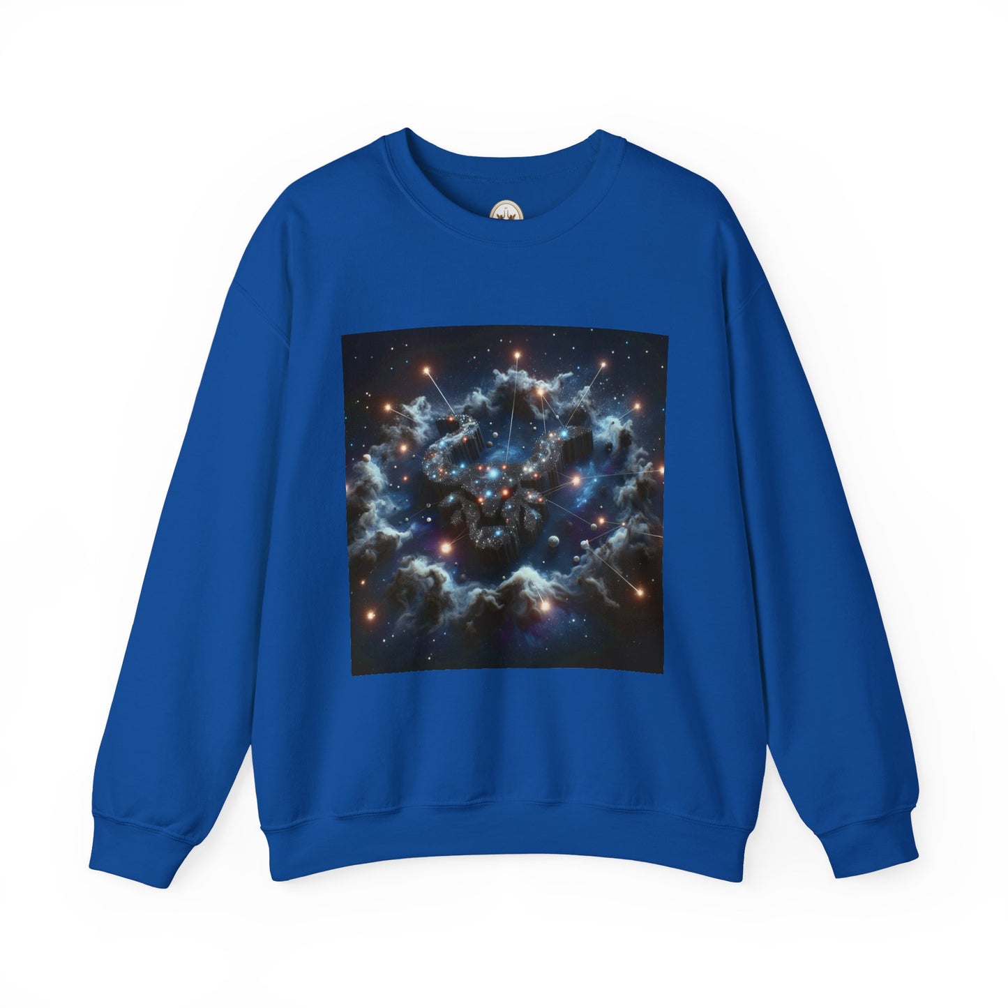 Unisex Heavy Blend™ Crewneck Sweatshirt, Space Bullhead, Taurus Zodiac Design