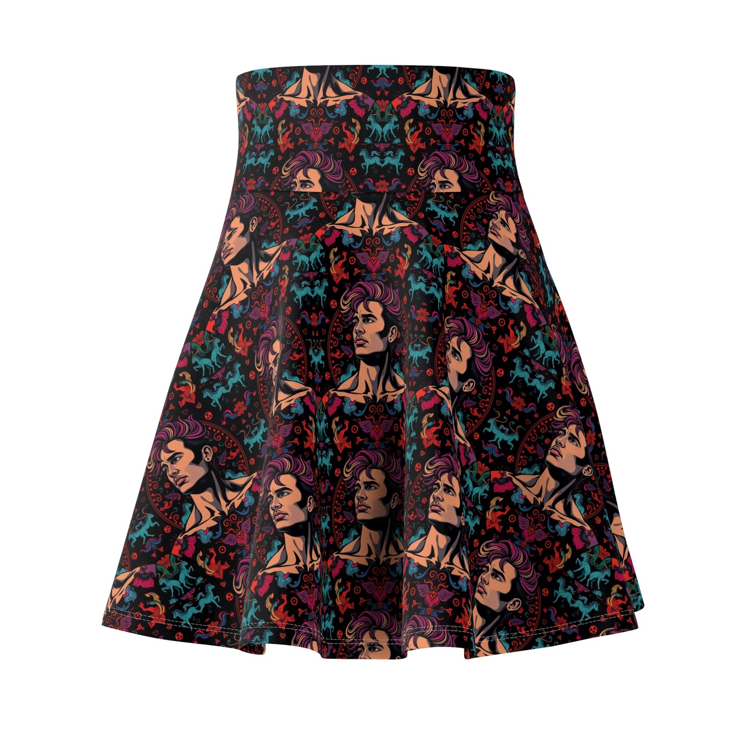 Women's Skater Skirt, (AOP), Virgo, Zodiac v4, Sexy Pattern