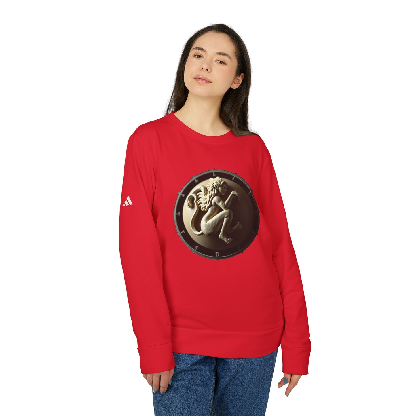 Adidas, Unisex Fleece Crewneck Sweatshirt, Virgo, Space Symbol, Zodiac