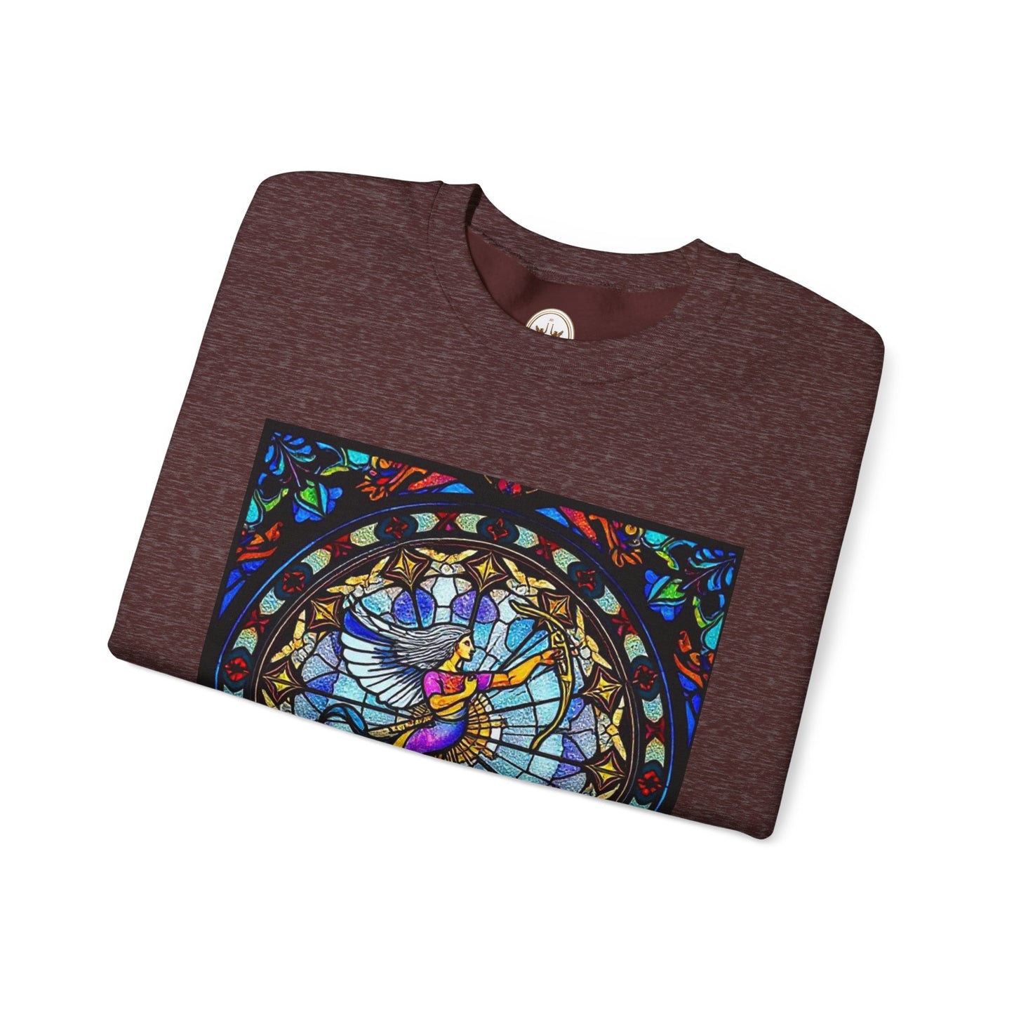 Unisex Heavy Blend™ Crewneck Sweatshirt, Glass, Sagittarius Zodiac Design